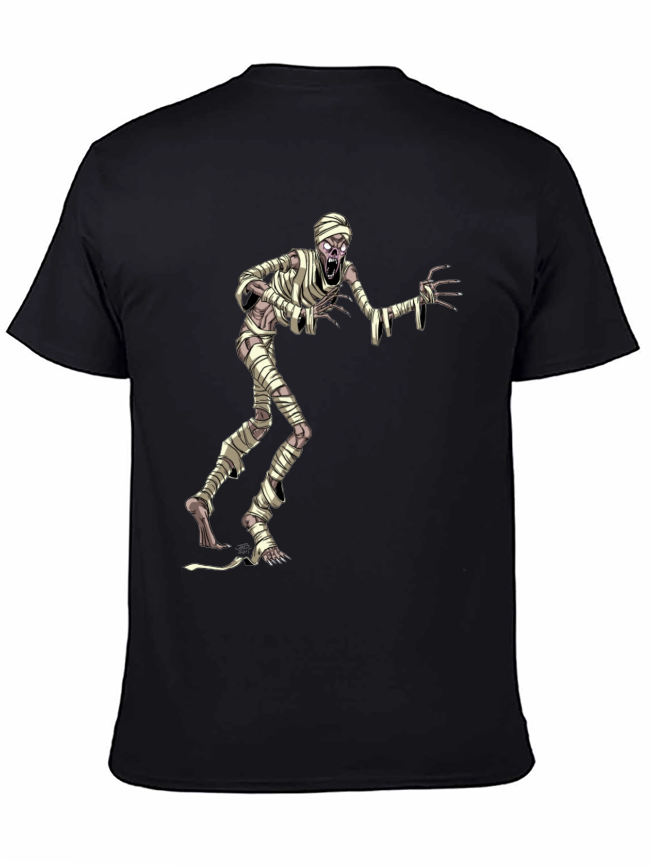 Mummy Graphic T-Shirt - Black Halloween Tee