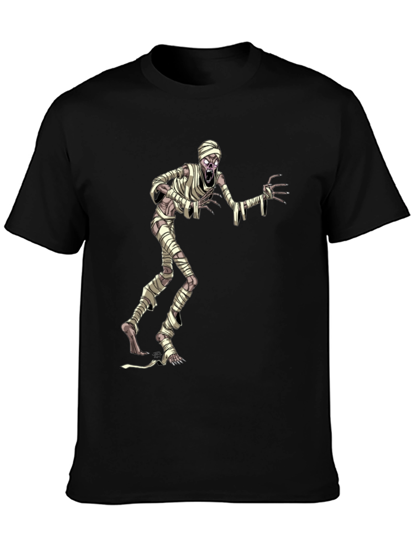 Mummy Graphic T-Shirt - Black Halloween Tee