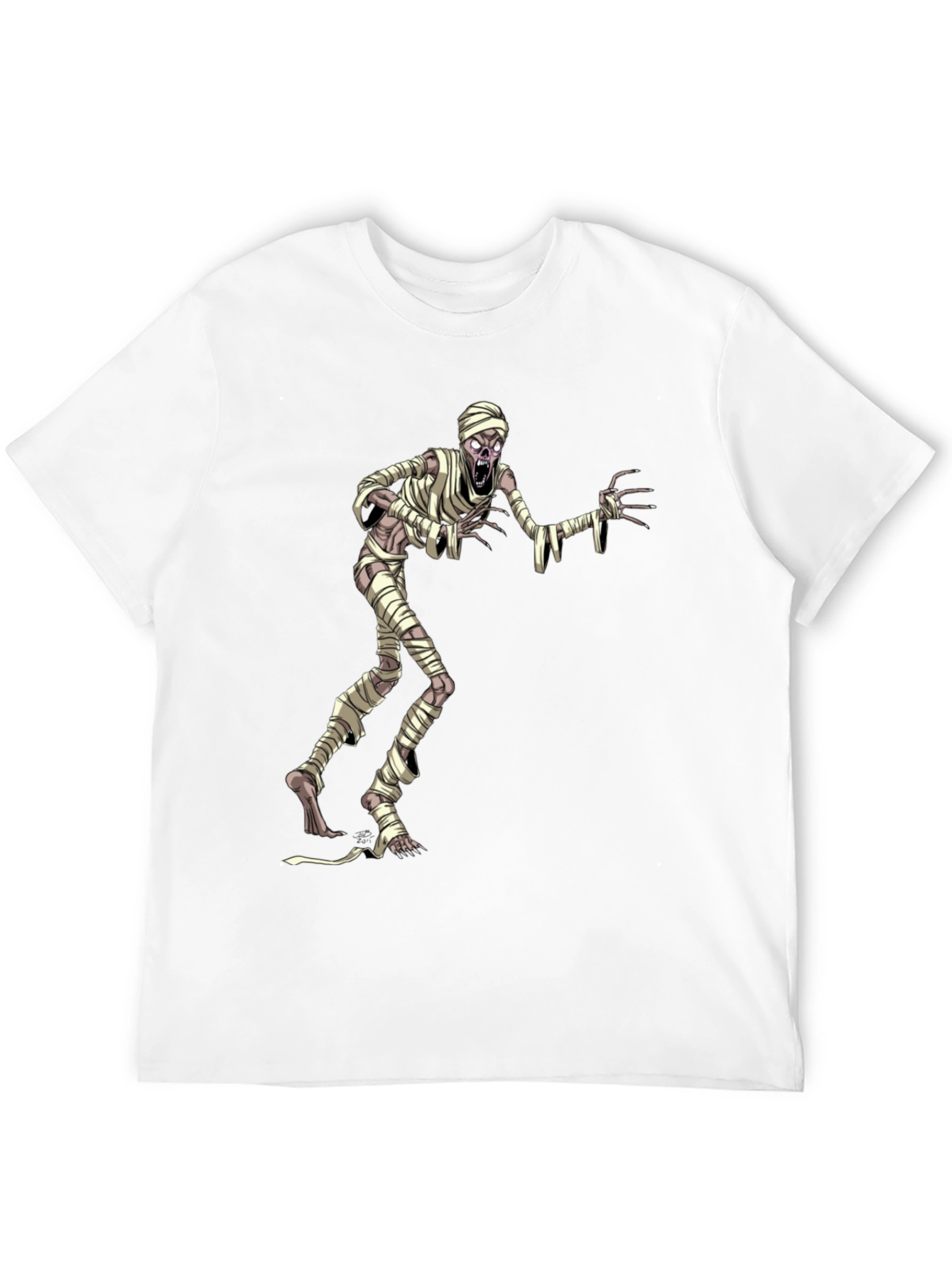 Mummy Graphic T-Shirt - Black Halloween Tee