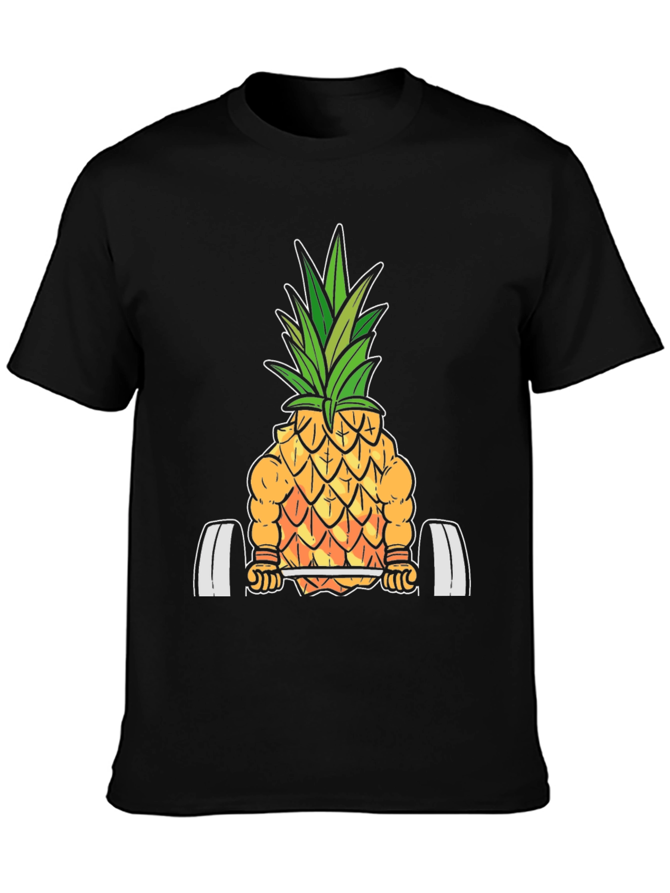 Funny Pineapple Bodybuilder Graphic T-Shirt