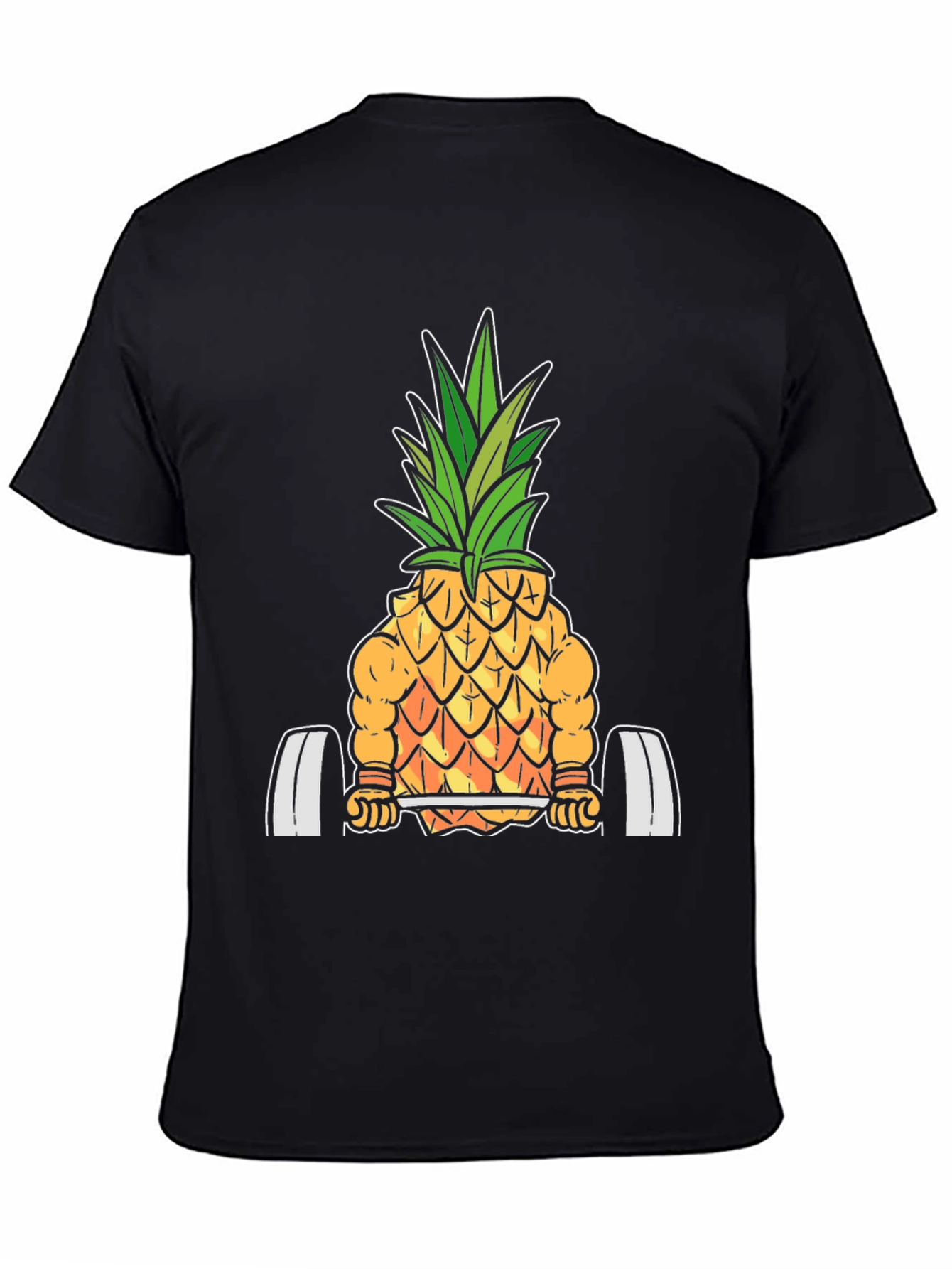 Funny Pineapple Bodybuilder Graphic T-Shirt