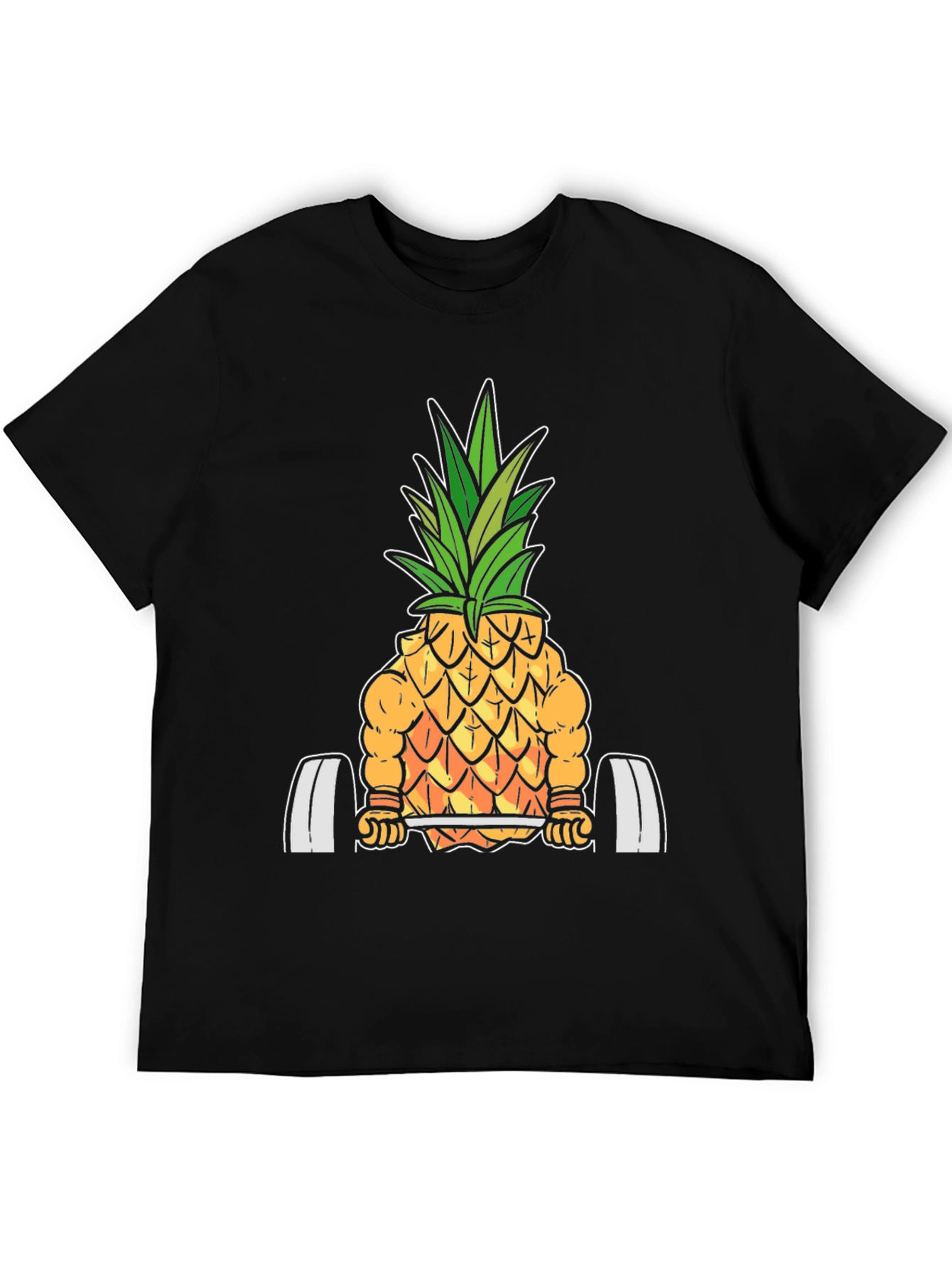 Funny Pineapple Bodybuilder Graphic T-Shirt