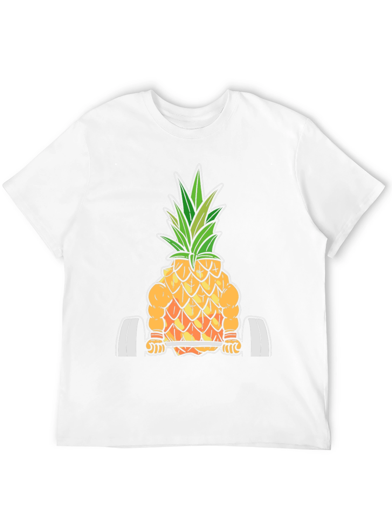 Funny Pineapple Bodybuilder Graphic T-Shirt