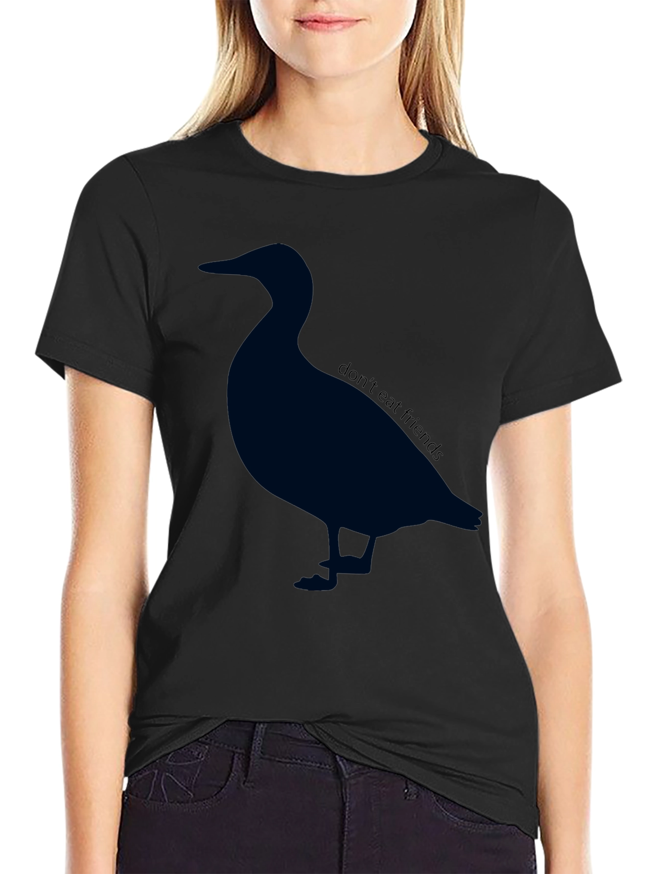Duck Silhouette T-Shirt - Dont Eat Friends Vegan Tee