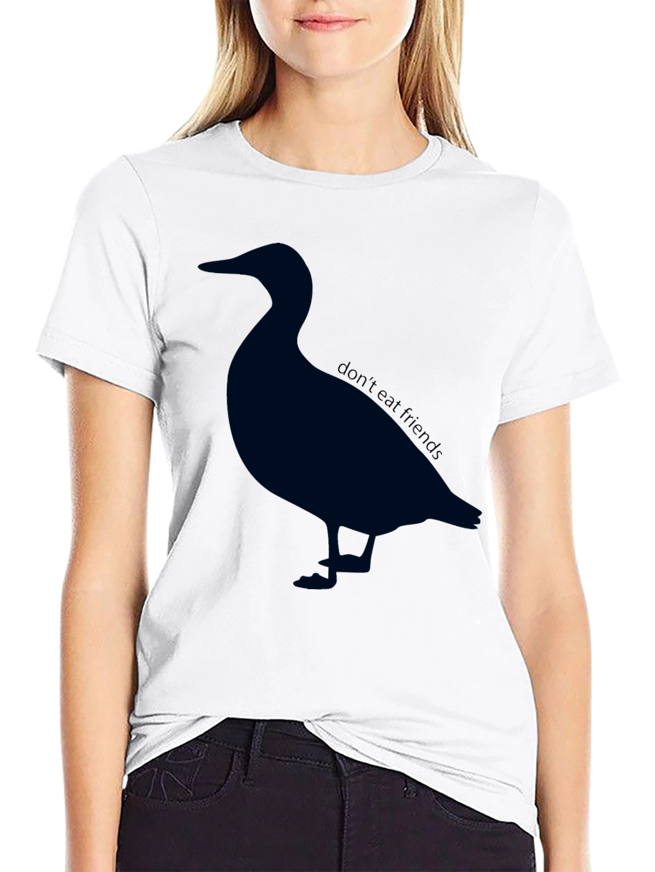 Duck Silhouette T-Shirt - Dont Eat Friends Vegan Tee