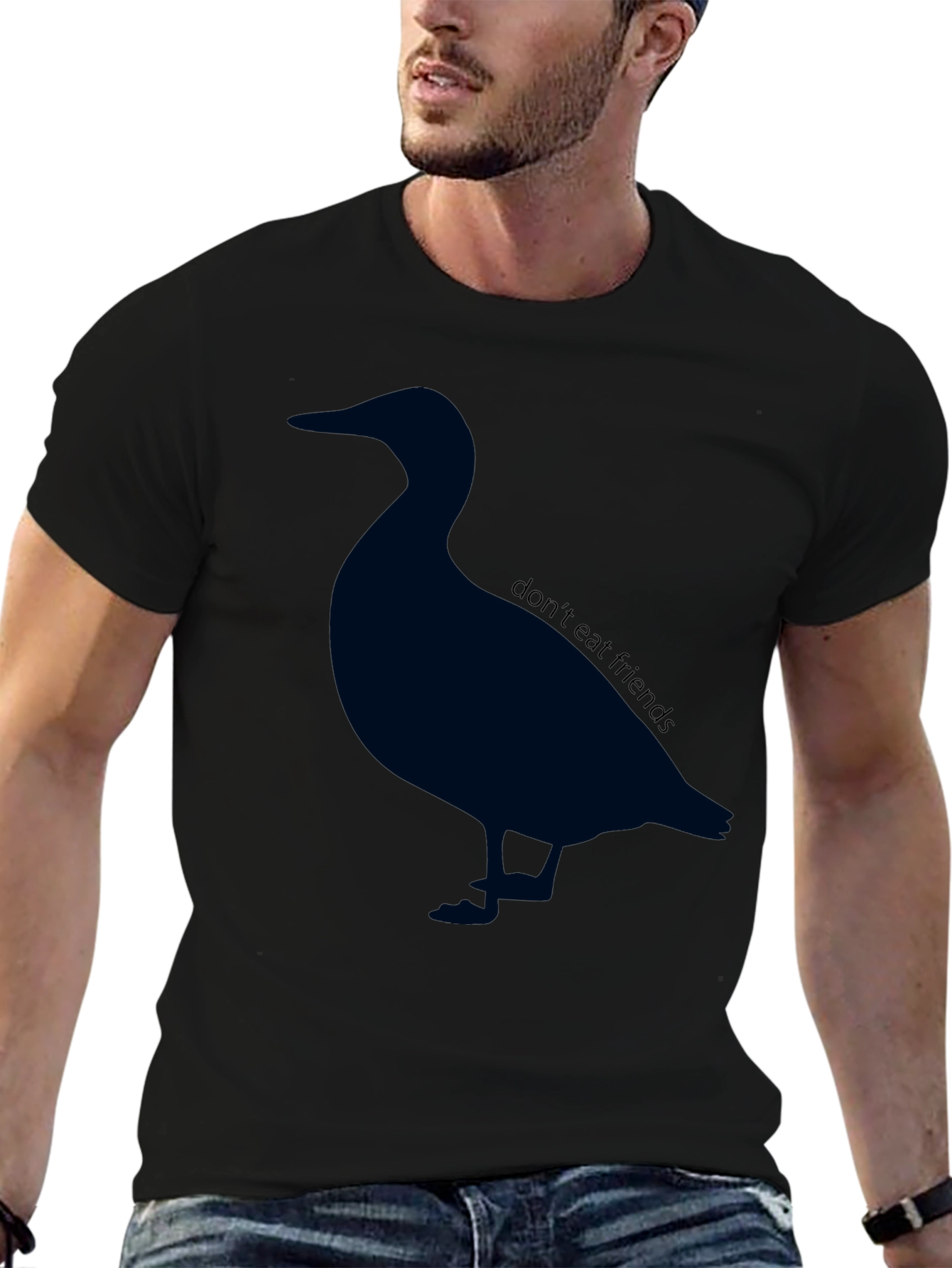 Duck Silhouette T-Shirt - Dont Eat Friends Vegan Tee