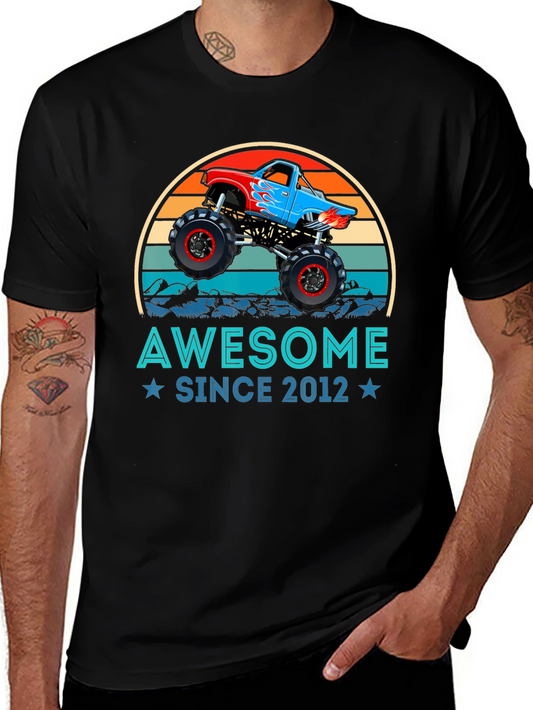 Awesome Since 2012 Monster Truck Graphic Tee