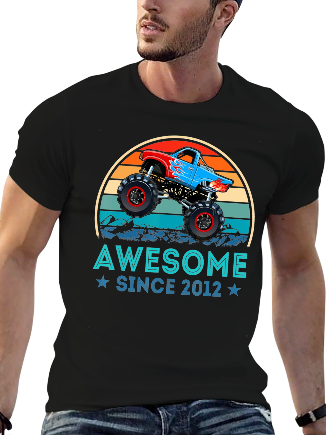 Awesome Since 2012 Monster Truck Graphic Tee