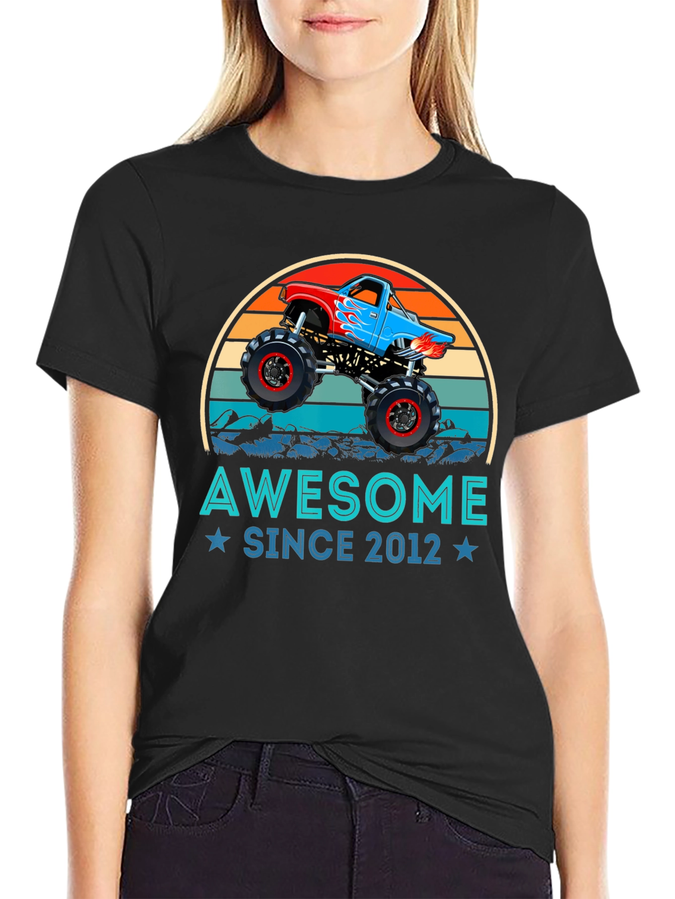 Awesome Since 2012 Monster Truck Graphic Tee