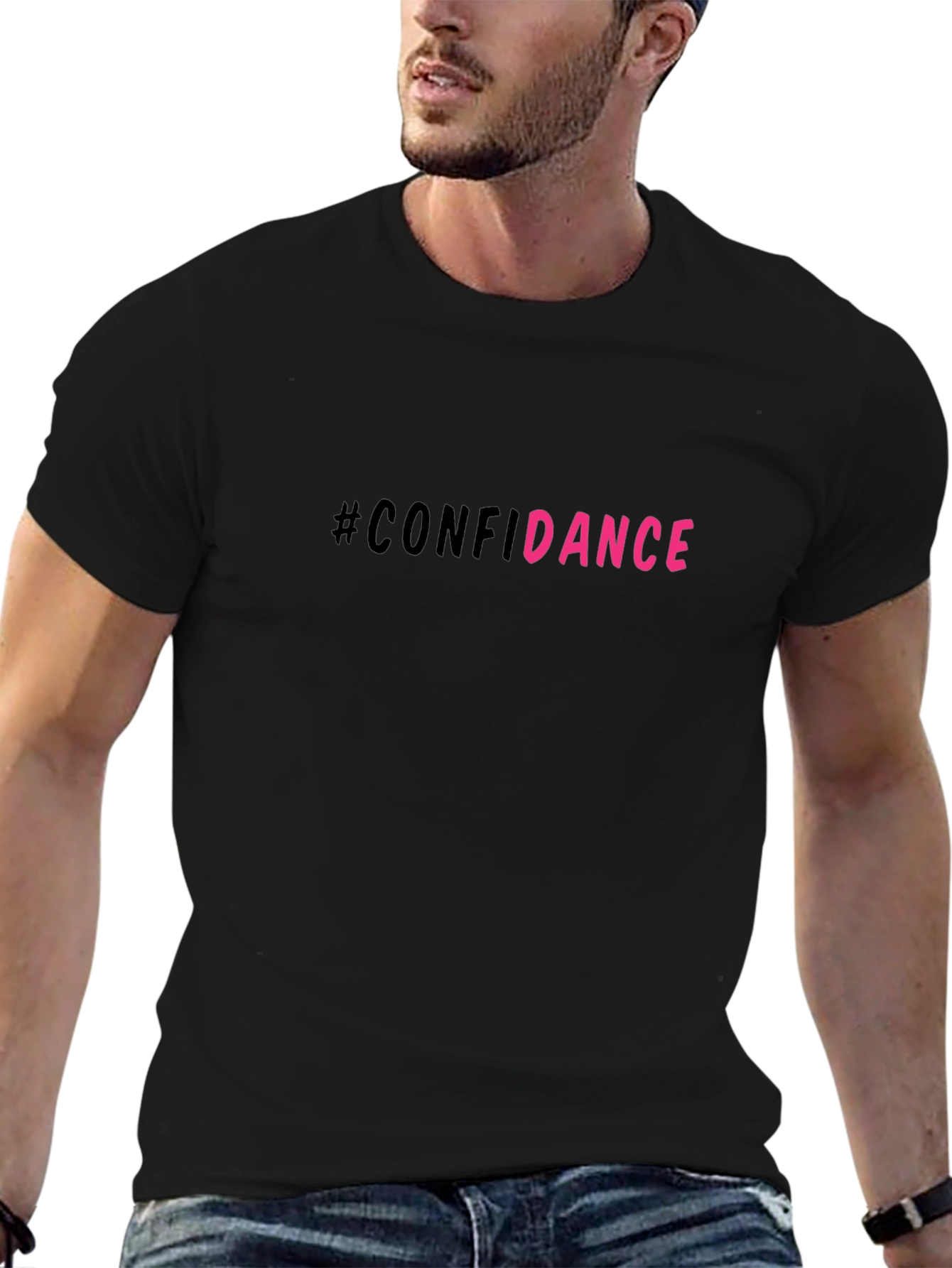 #Confidance Graphic Print Black Unisex T-Shirt