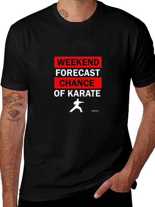 Weekend Karate Forecast Graphic T-Shirt