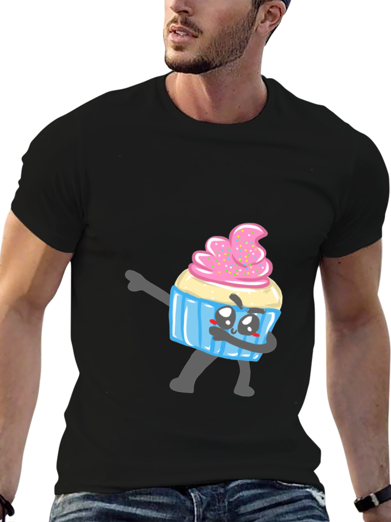 Cupcake Dabbing T-Shirt - Novelty Graphic Tee