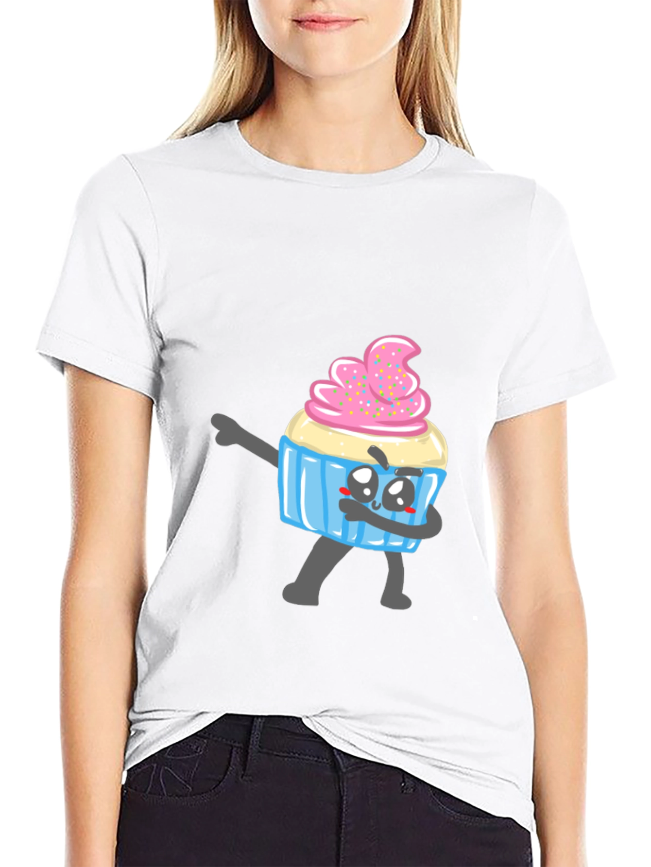 Cupcake Dabbing T-Shirt - Novelty Graphic Tee