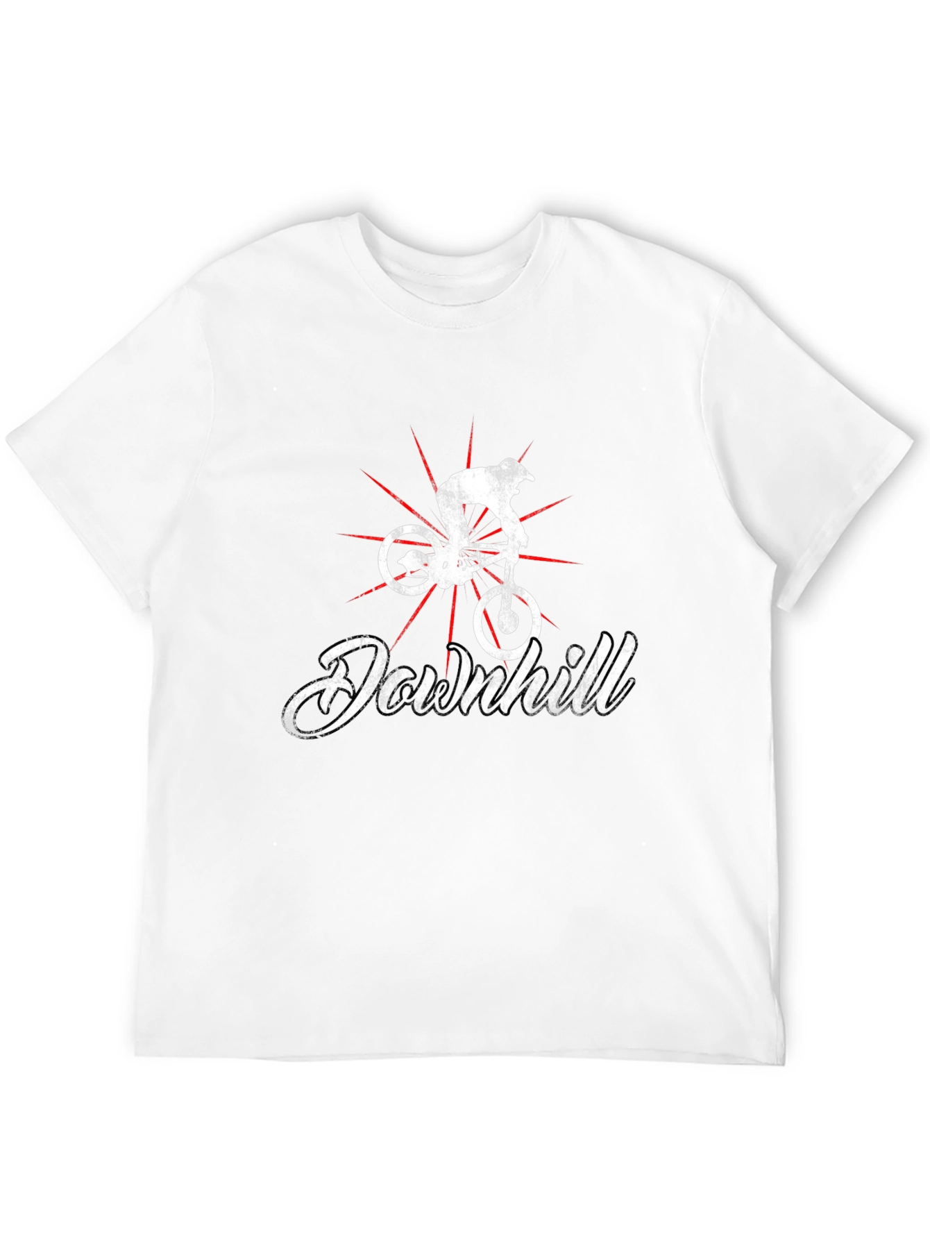 Downhill Biker T-Shirt - Black Graphic Tee