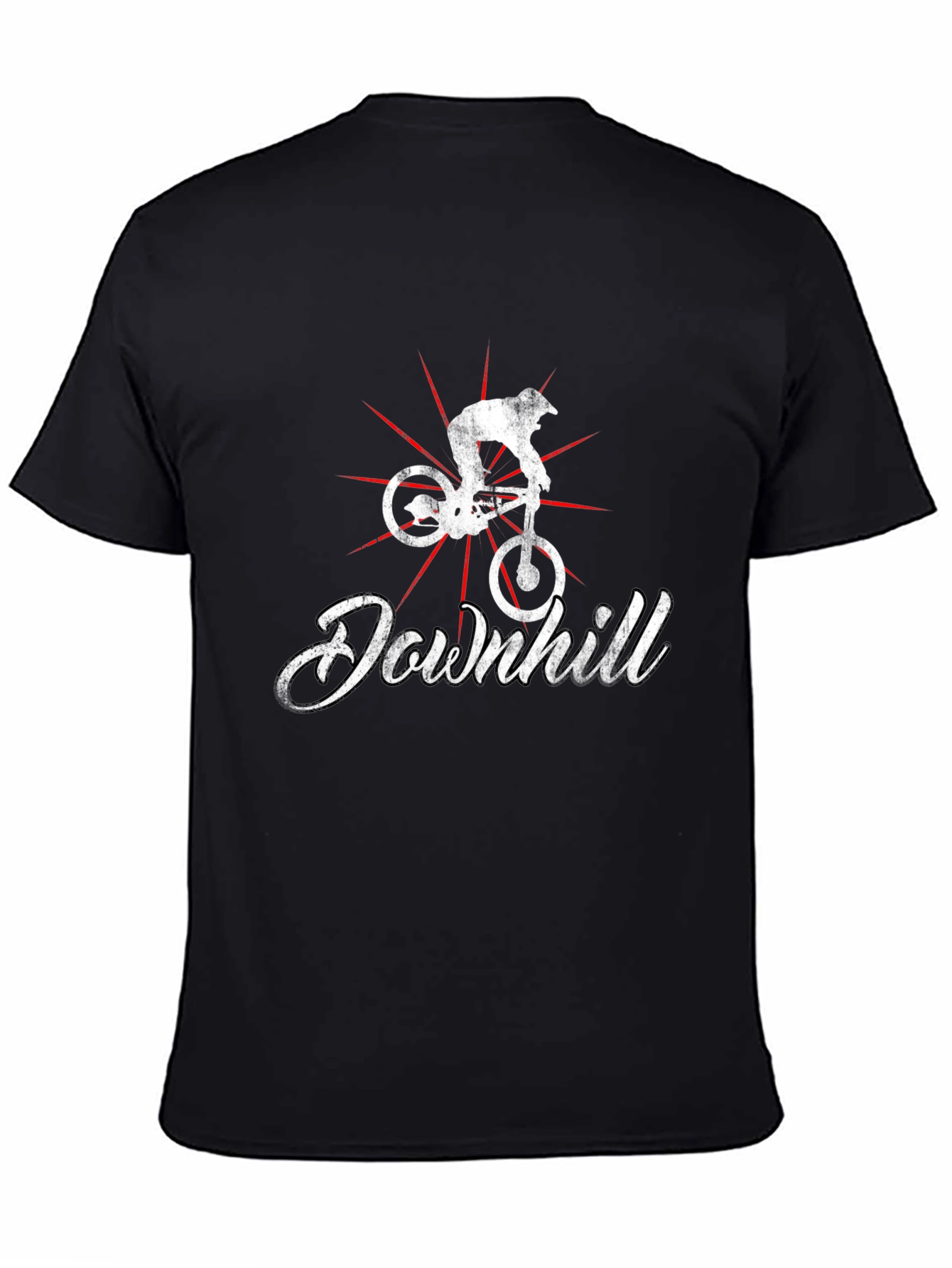 Downhill Biker T-Shirt - Black Graphic Tee