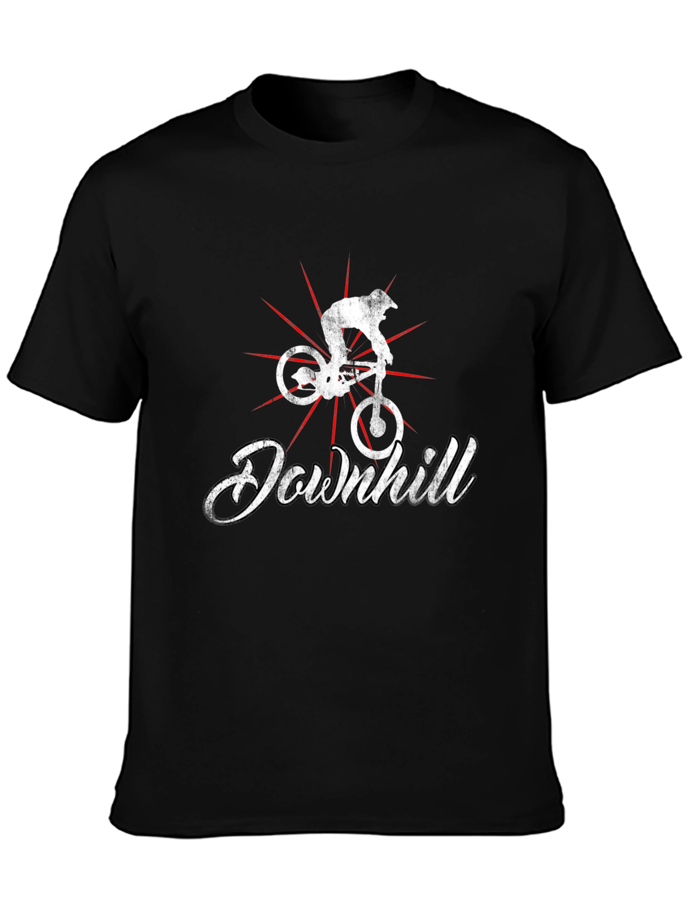 Downhill Biker T-Shirt - Black Graphic Tee