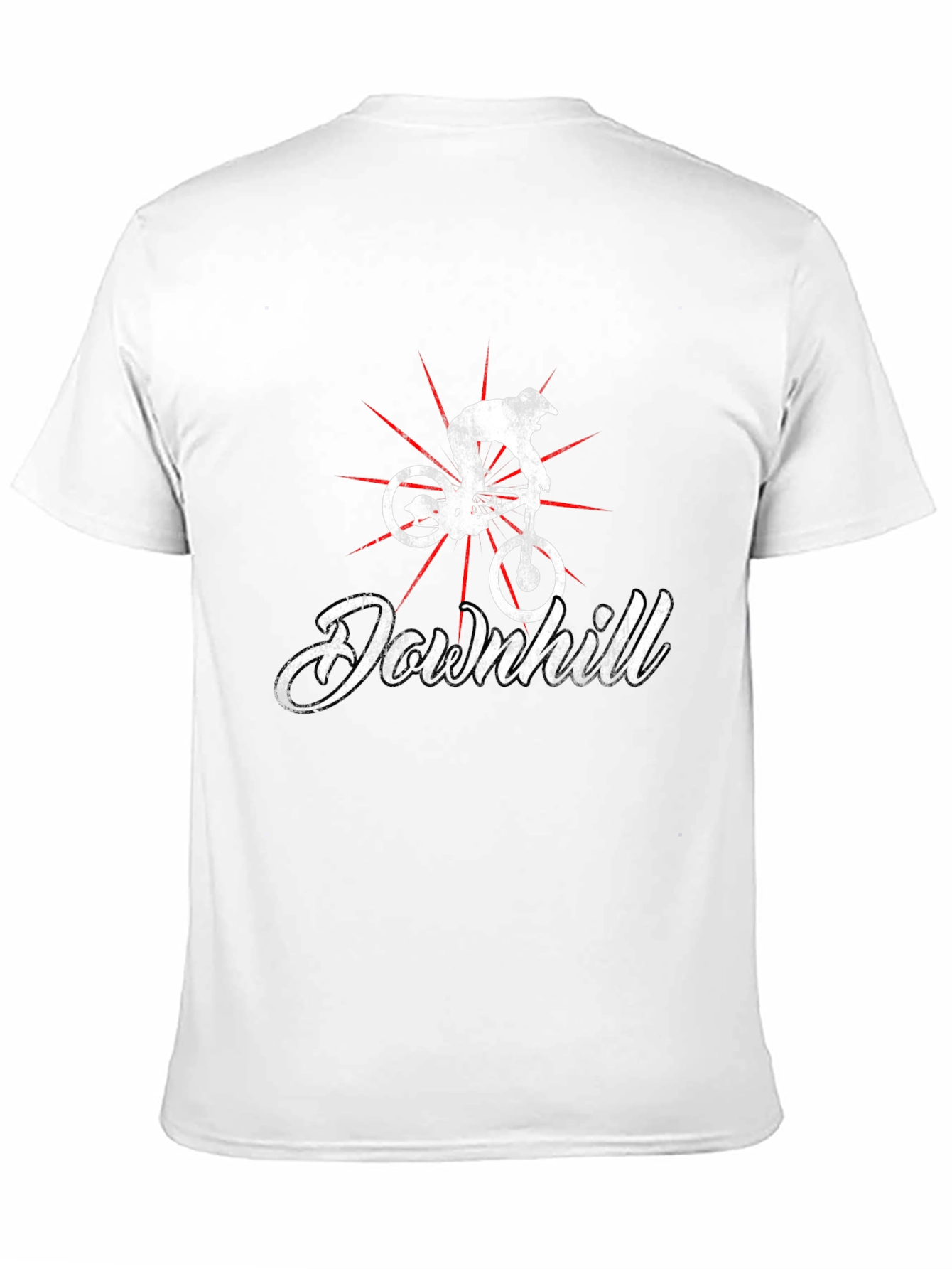 Downhill Biker T-Shirt - Black Graphic Tee