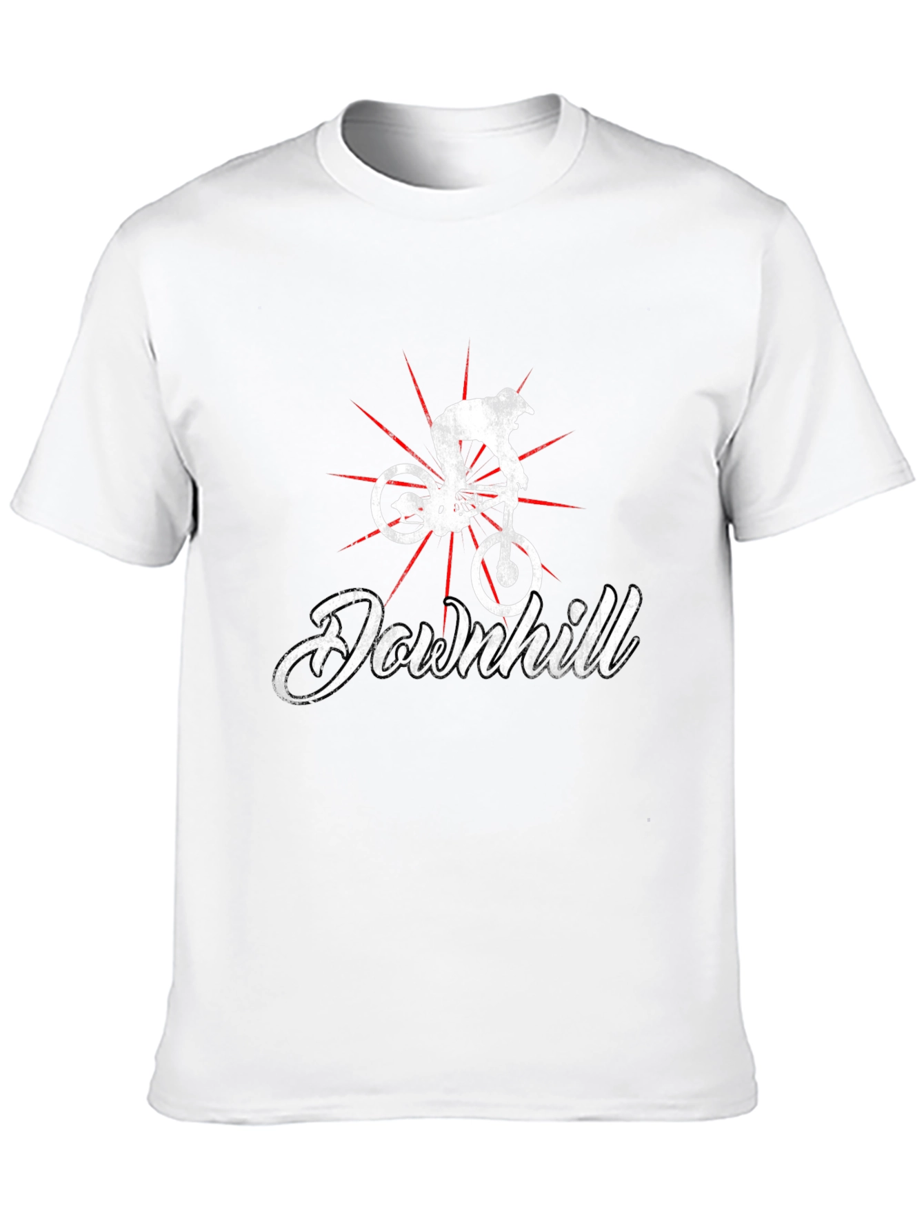 Downhill Biker T-Shirt - Black Graphic Tee