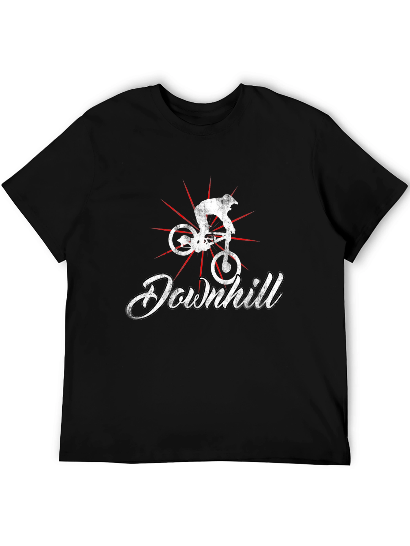 Downhill Biker T-Shirt - Black Graphic Tee