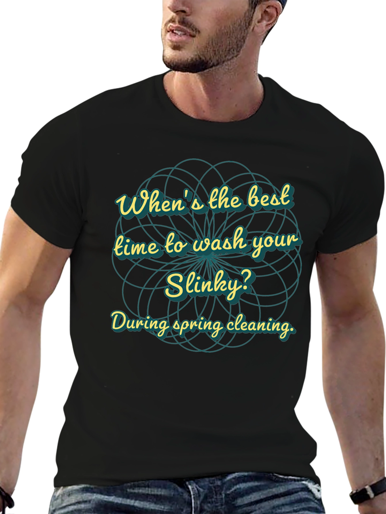 Slinky Spring Cleaning T-Shirt - Humorous Graphic Tee