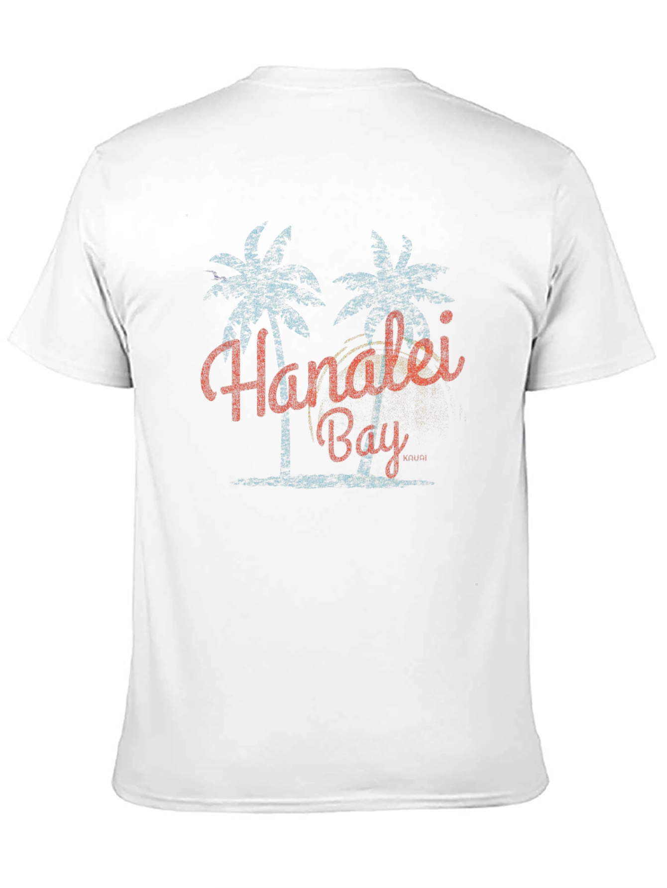 Hanalei Bay Graphic T-Shirt - Retro Palm Tree Design
