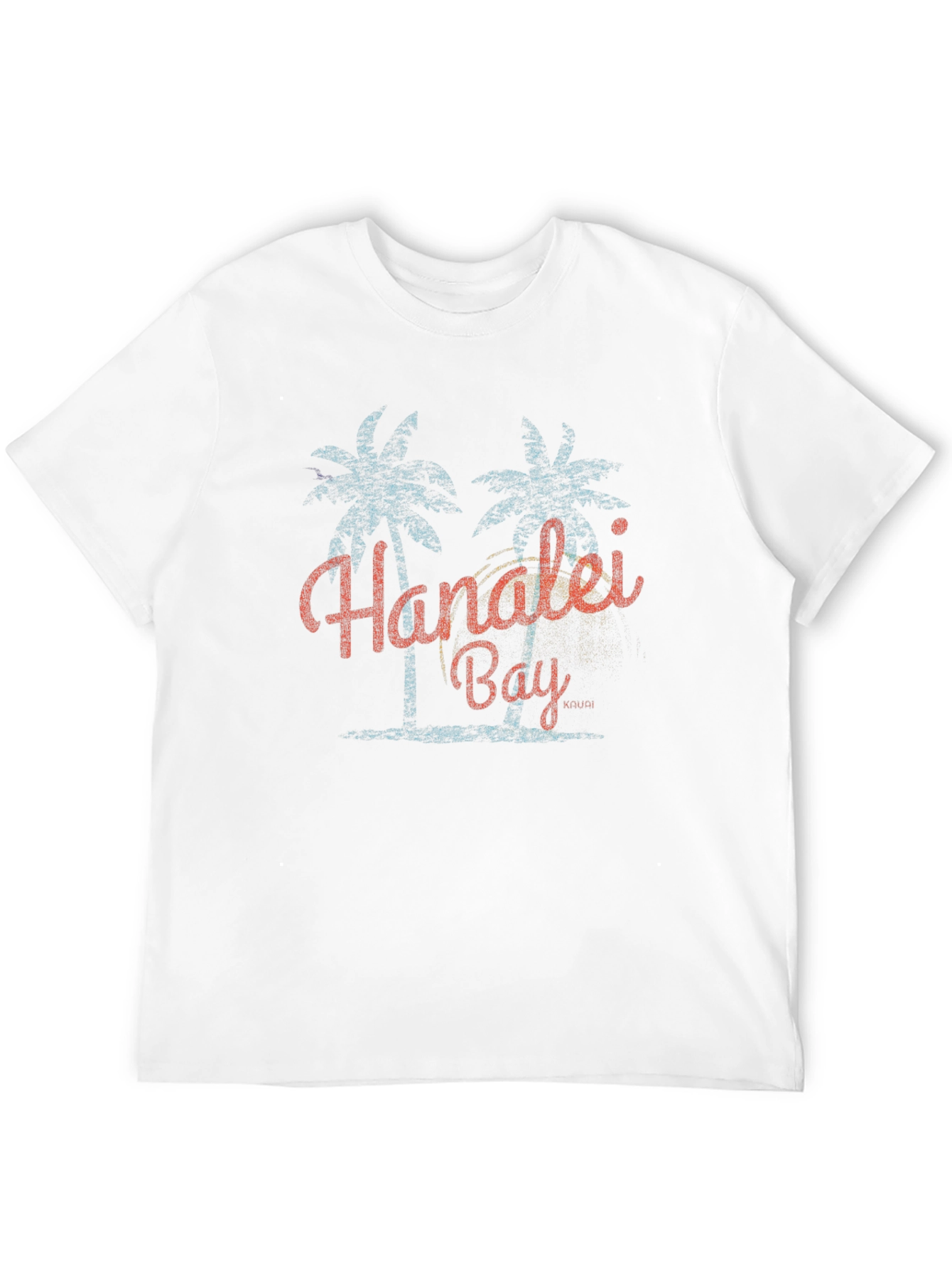 Hanalei Bay Graphic T-Shirt - Retro Palm Tree Design