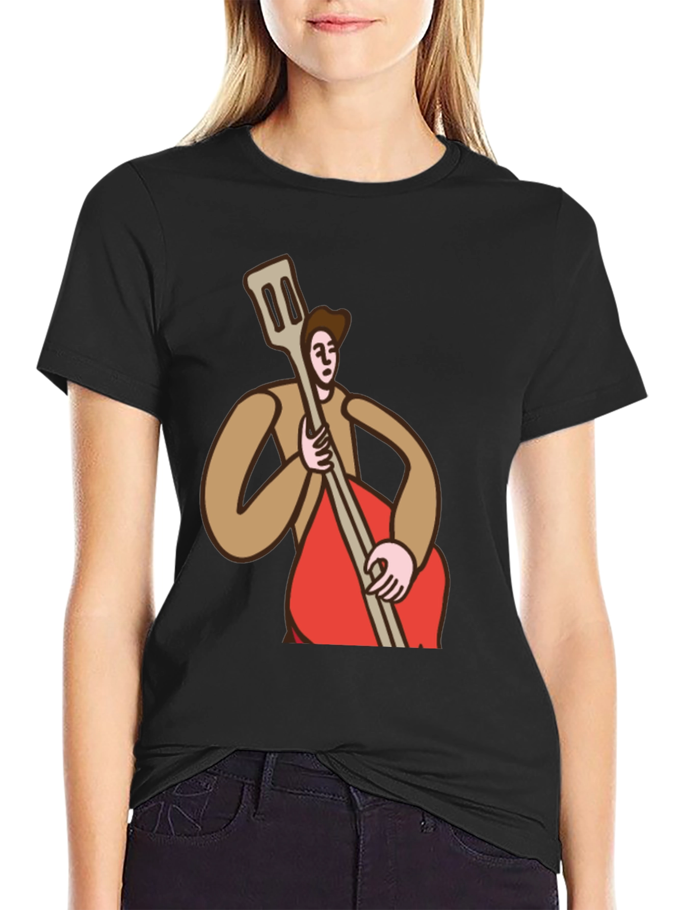 Bass Player Graphic Tee - Black Cotton T-Shirt