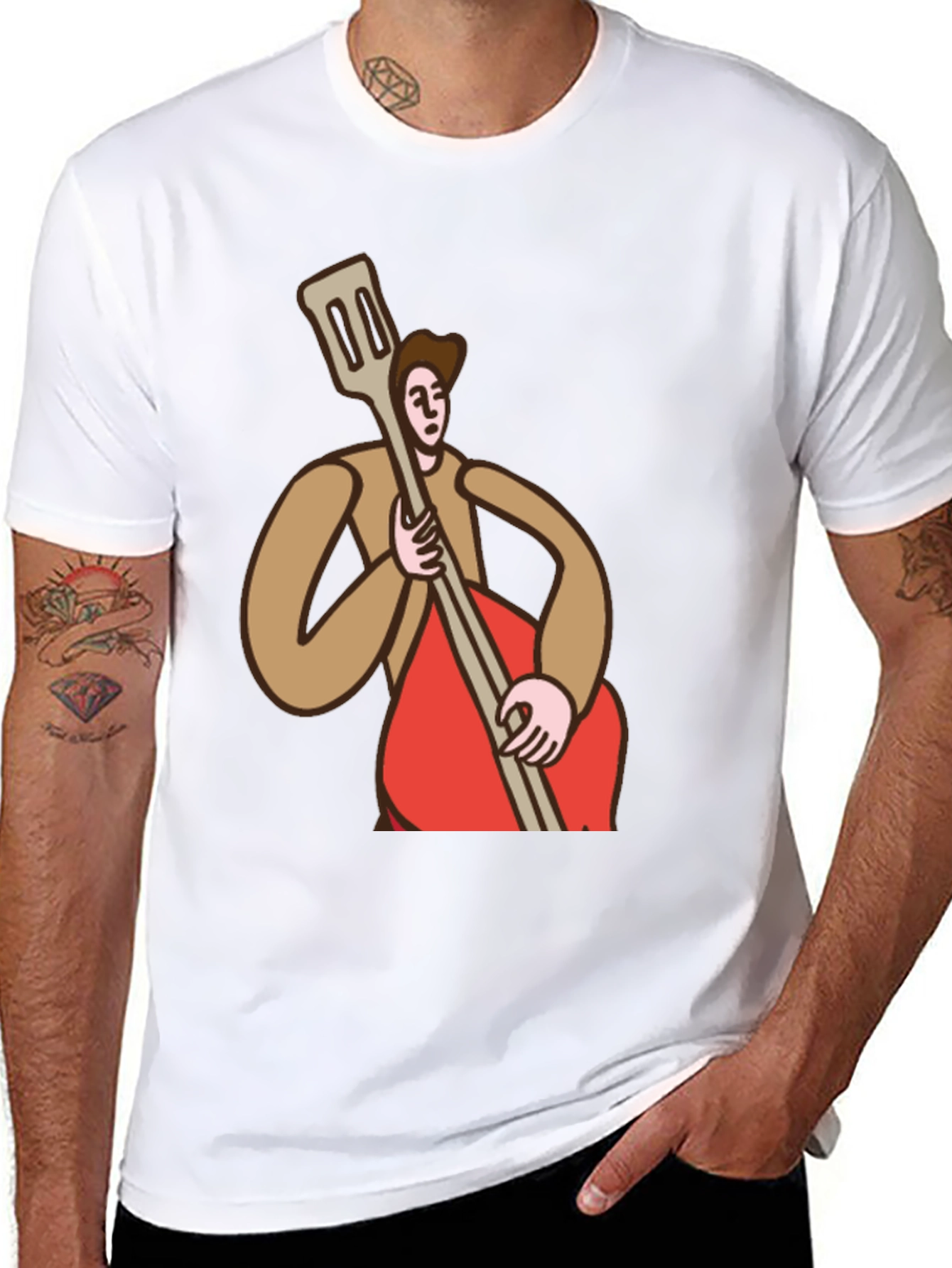 Bass Player Graphic Tee - Black Cotton T-Shirt