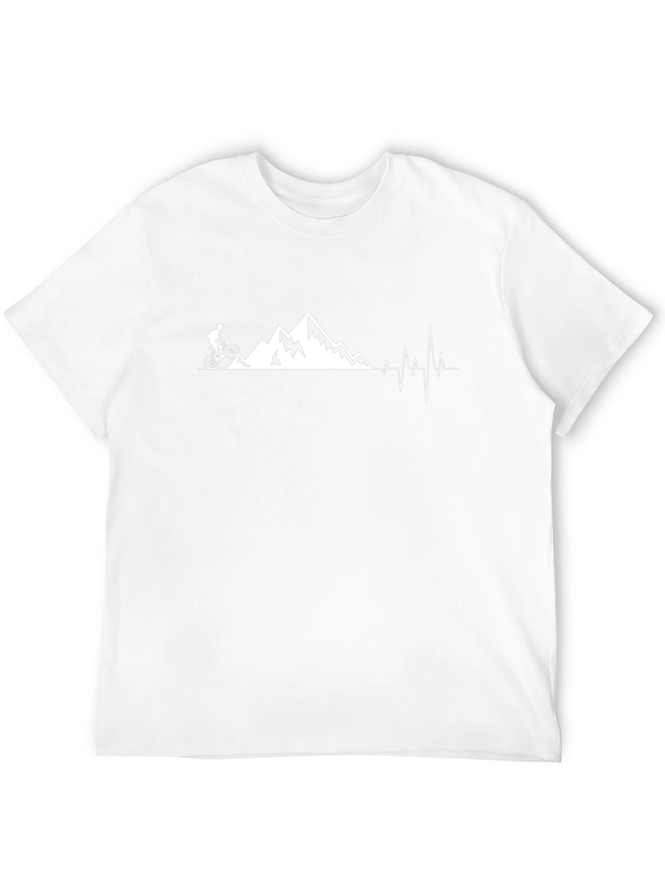 Mountain Biking Heartbeat Tee - Adventure Ready!