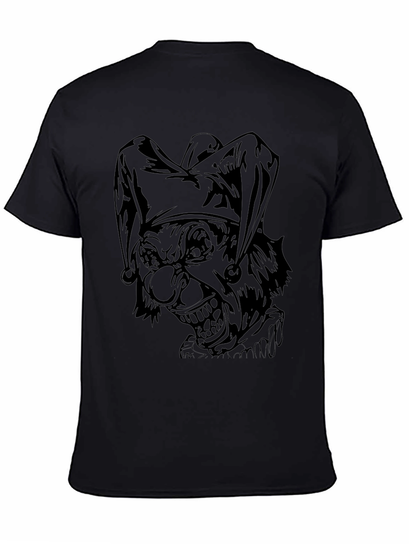 Mens Black Joker Graphic Print Tee