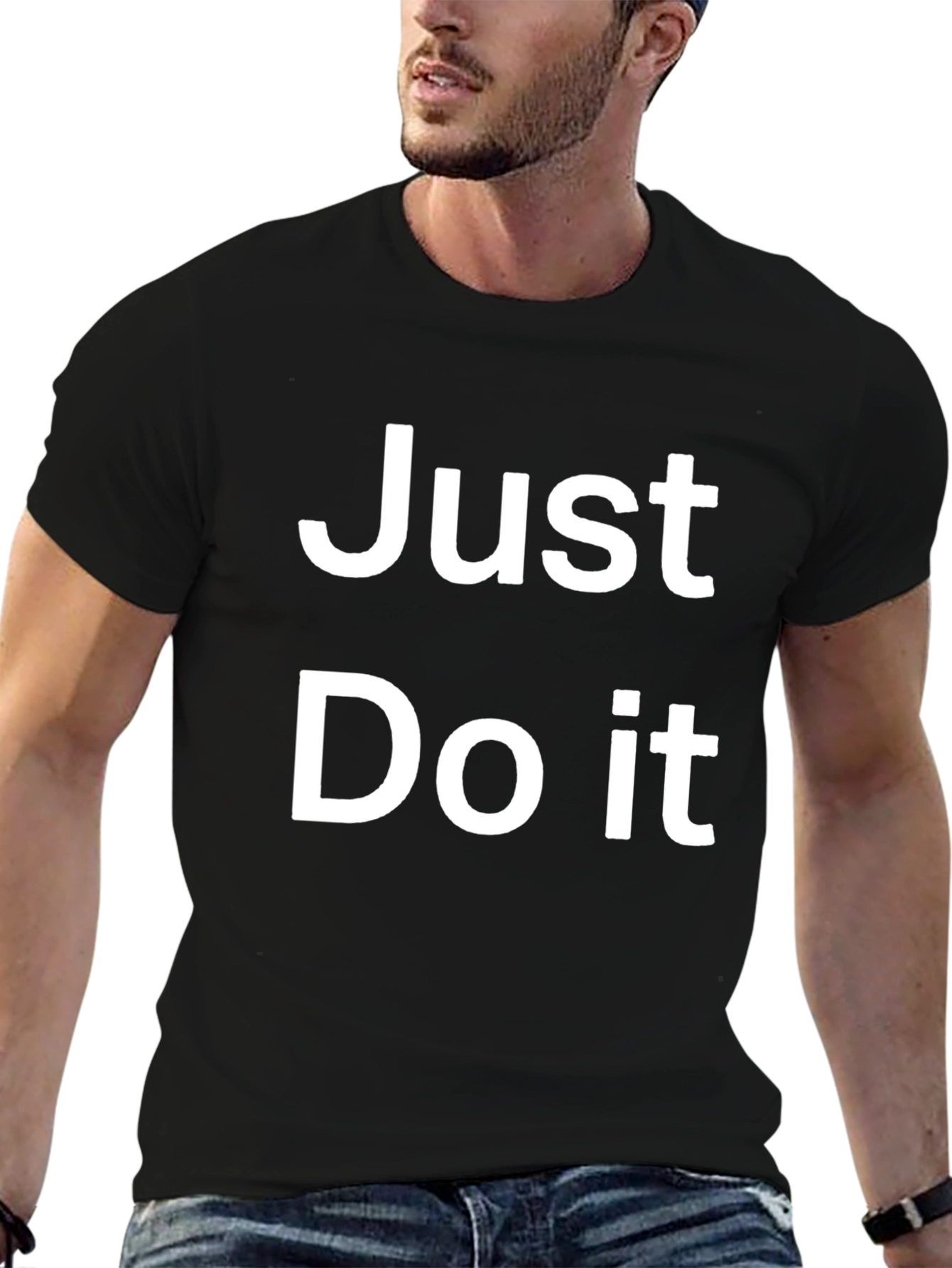 Just Do It Black Graphic Tee