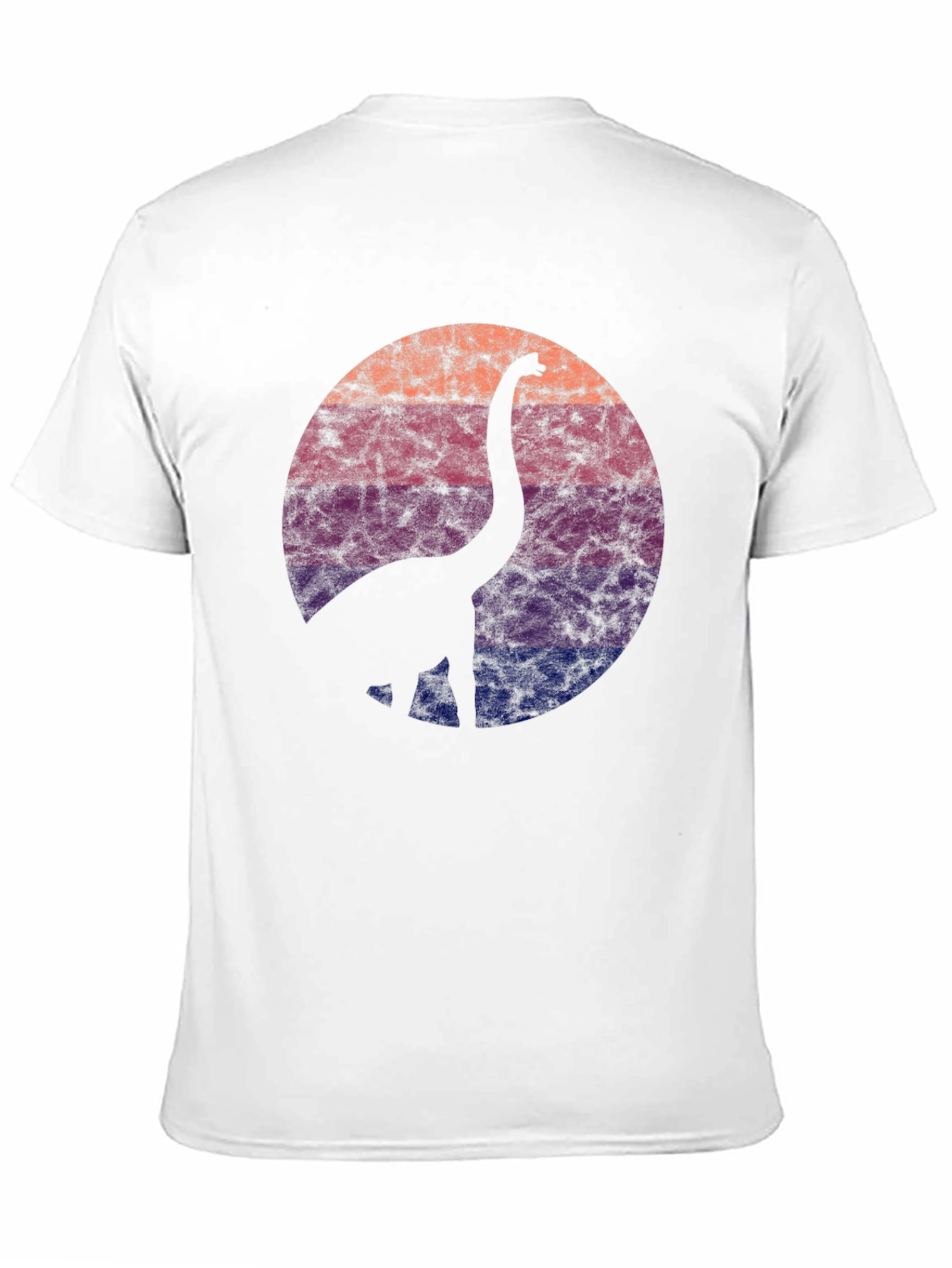 Retro Dinosaur Silhouette Graphic Tee - Black
