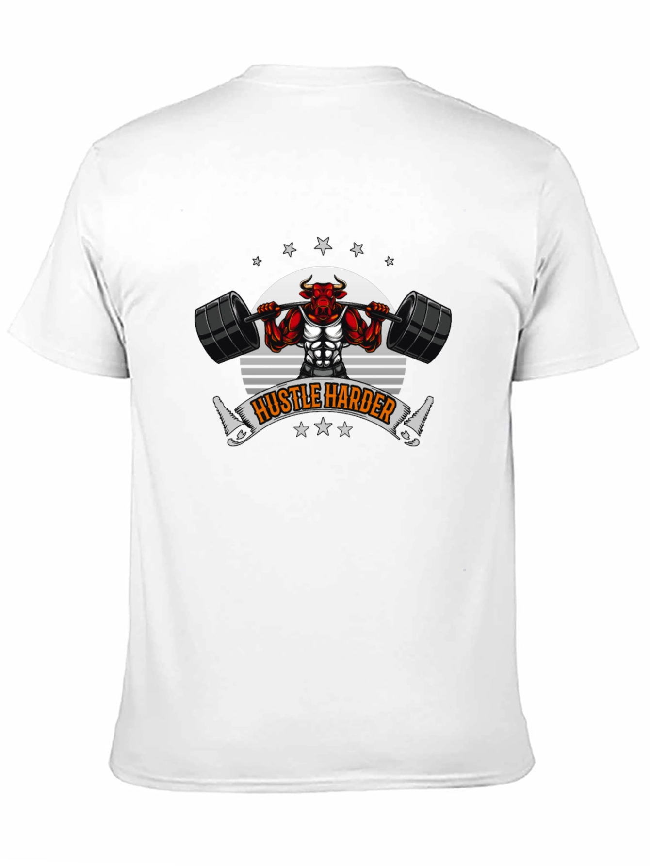 Hustle Harder Bull Gym T-Shirt