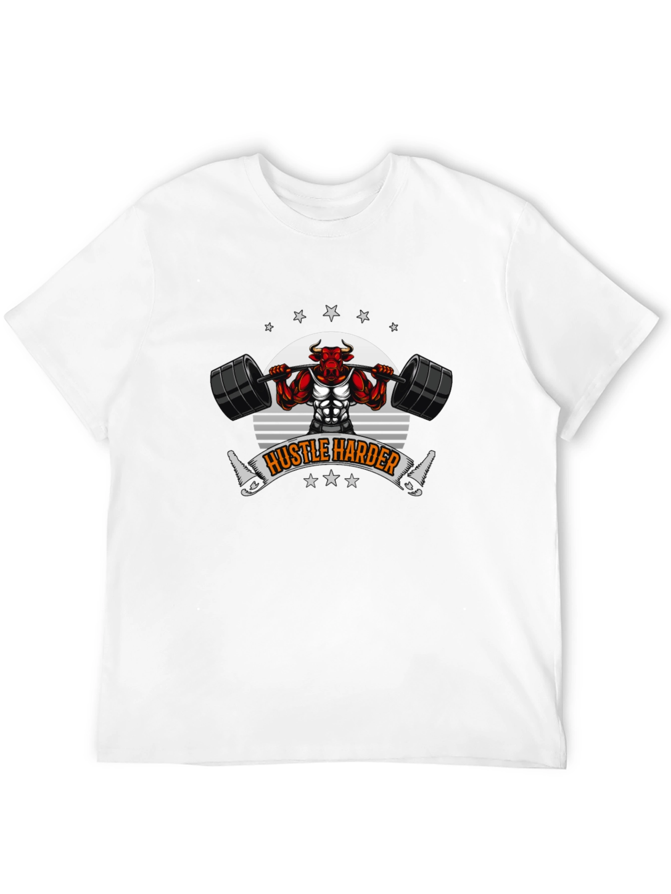 Hustle Harder Bull Gym T-Shirt