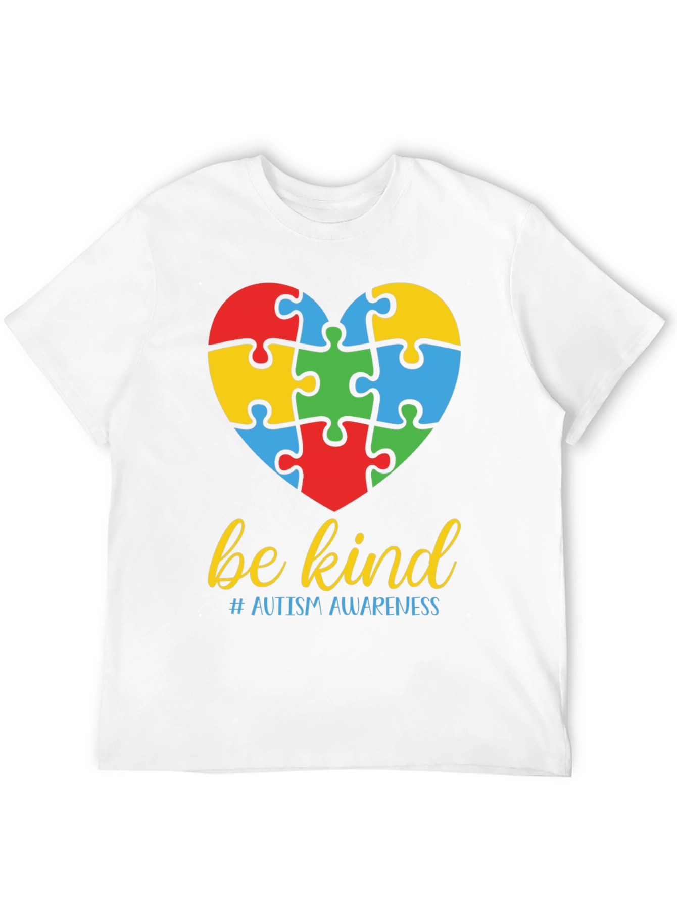 Be Kind Autism Awareness Puzzle Heart T-Shirt