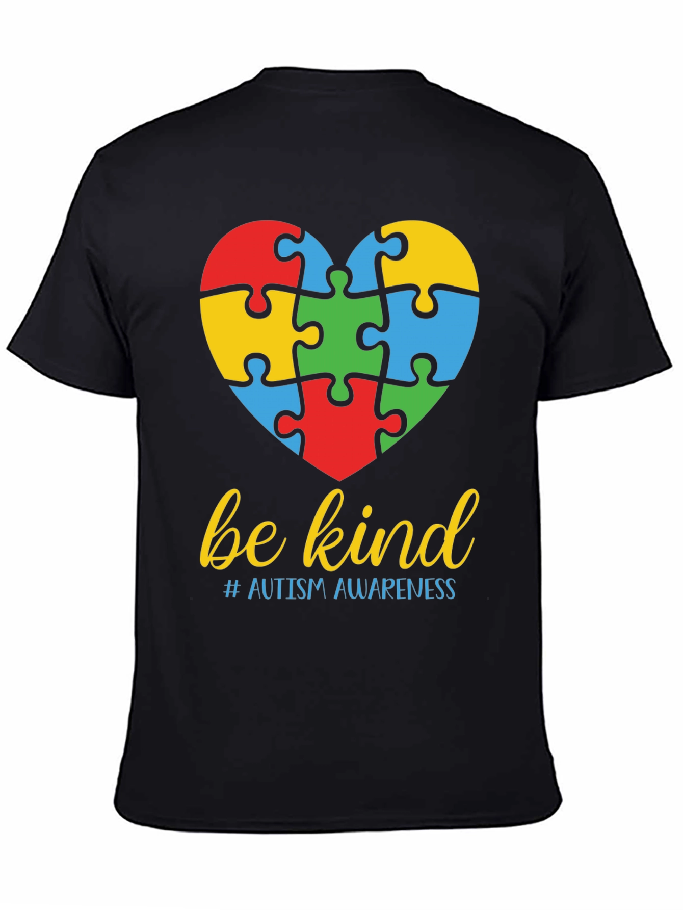 Be Kind Autism Awareness Puzzle Heart T-Shirt