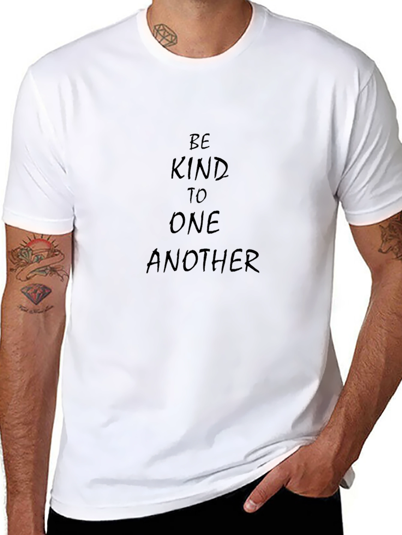 Kindness Message Black T-Shirt
