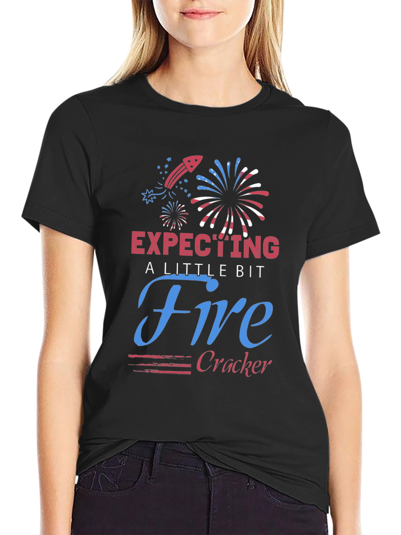 Expecting a Little Bit Firecracker Tee