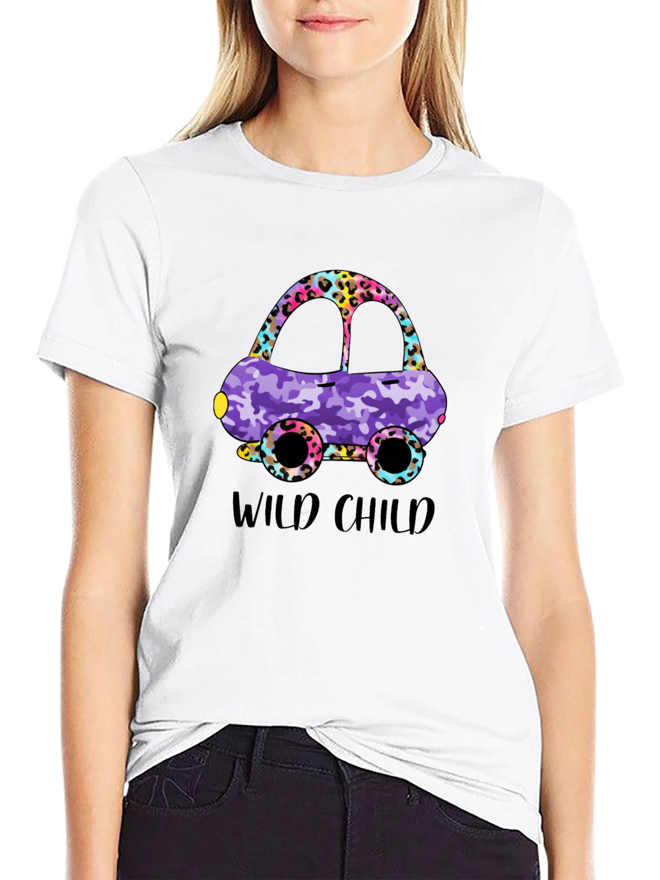 Wild Child Car Graphic T-Shirt - Fun Design