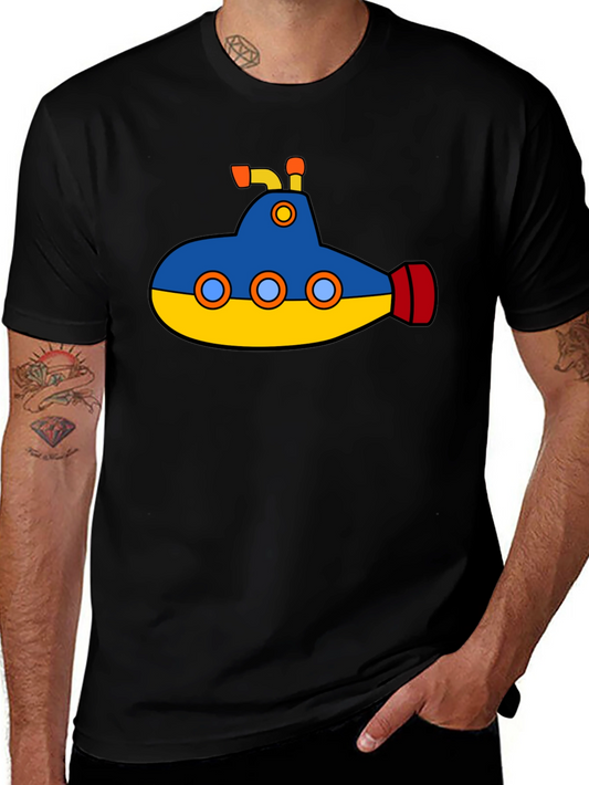Cartoon Submarine Graphic T-Shirt