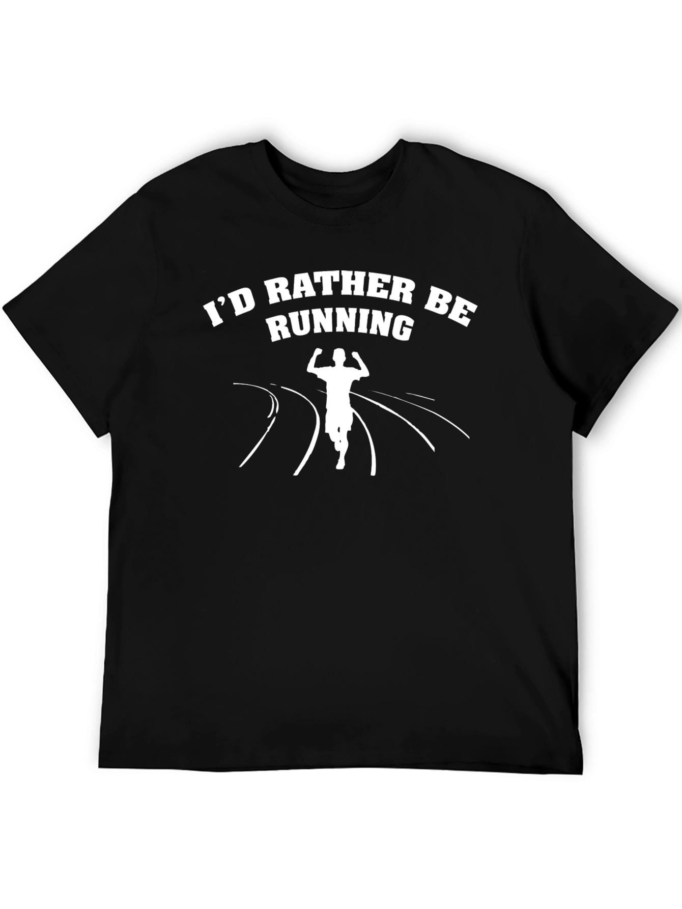 Id Rather Be Running Black T-Shirt
