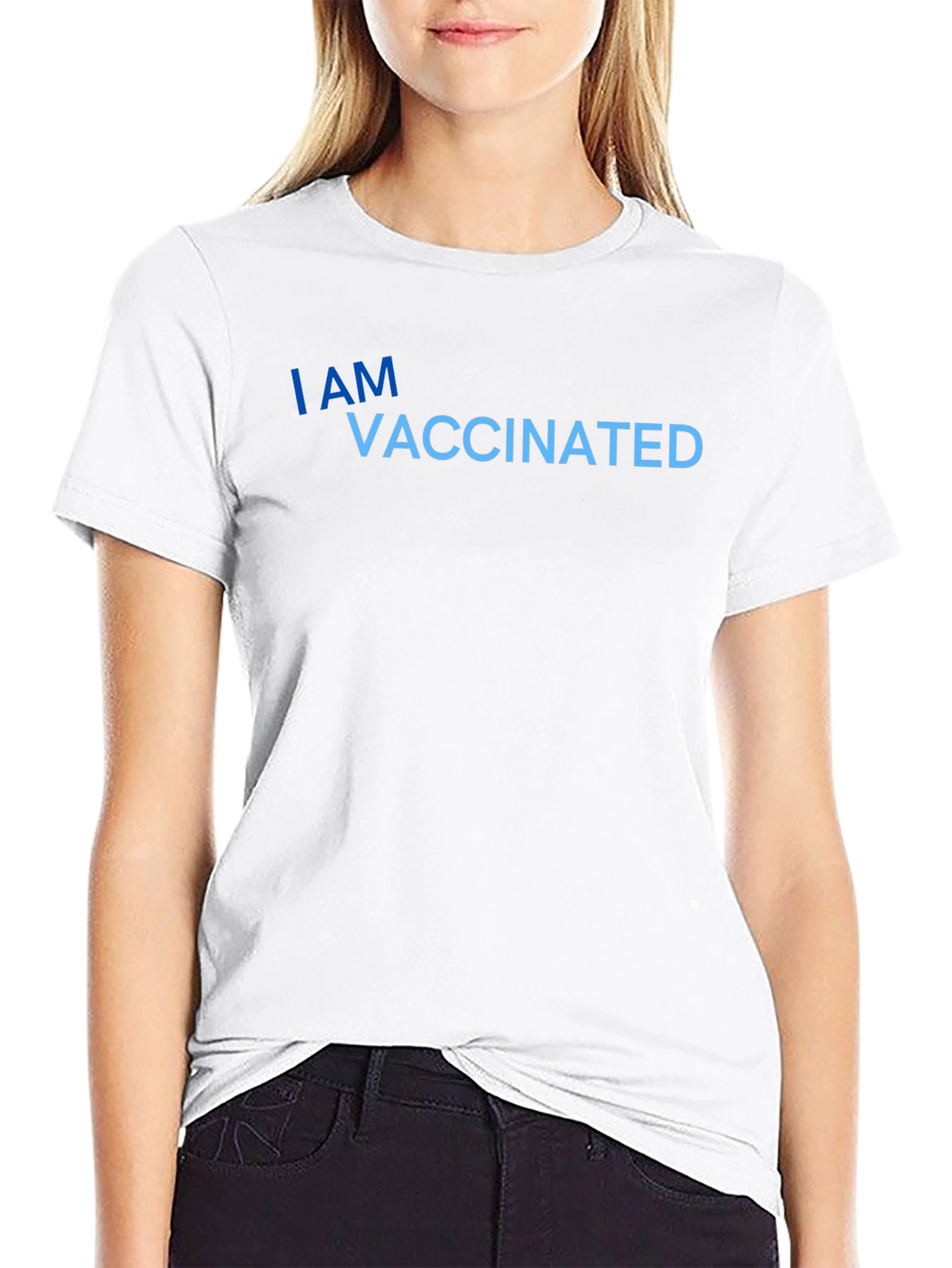 I Am Vaccinated Black T-Shirt