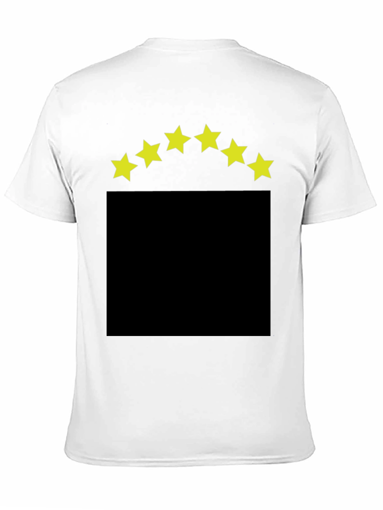 Black T-Shirt with Yellow Star Design