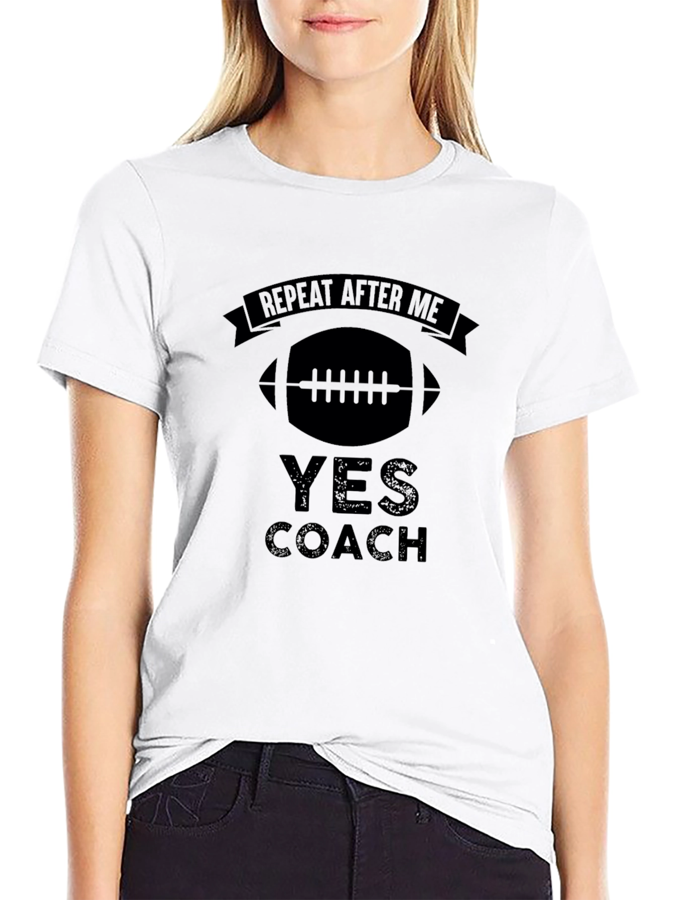 Yes Coach Football Graphic Tee