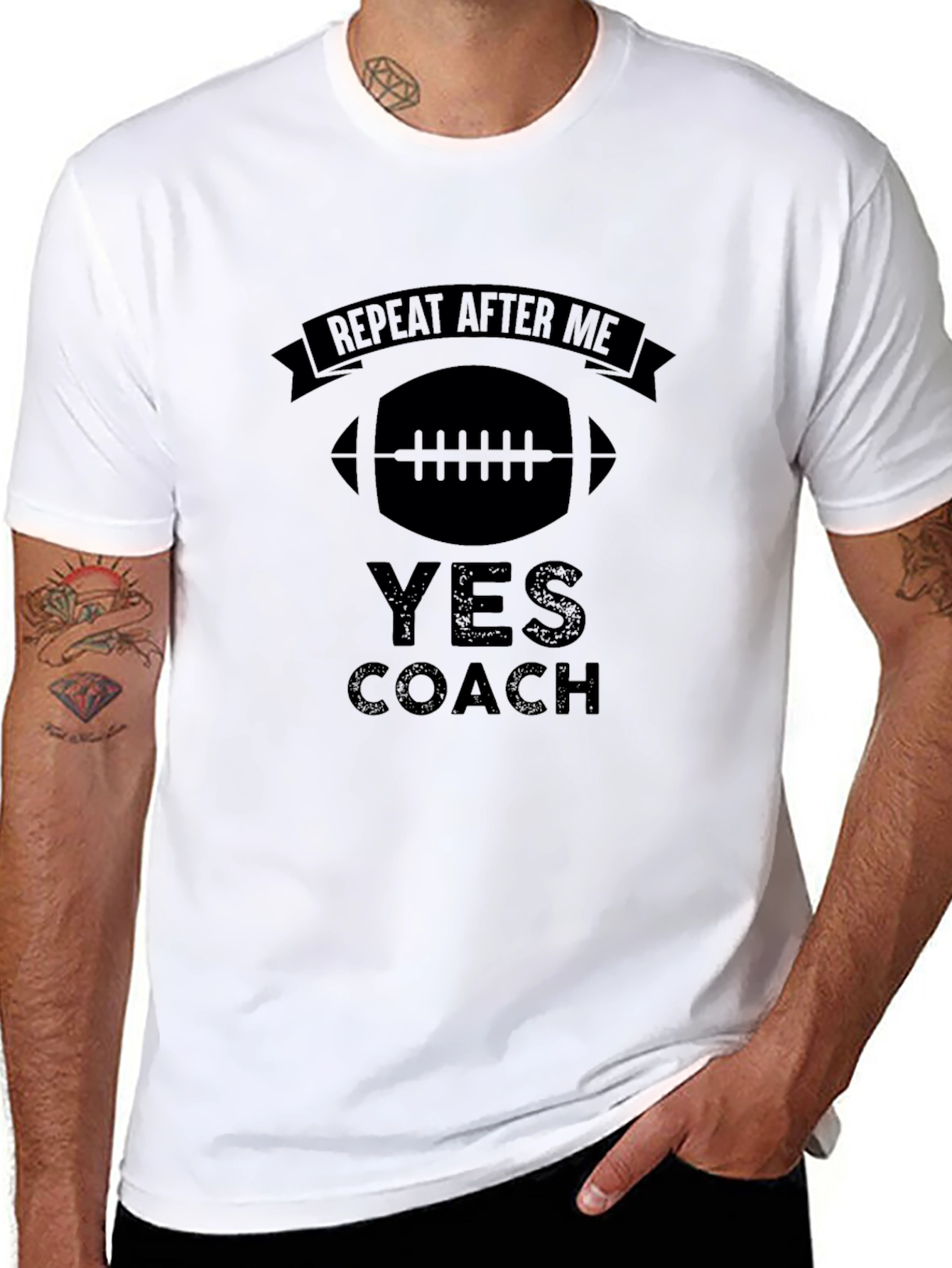 Yes Coach Football Graphic Tee
