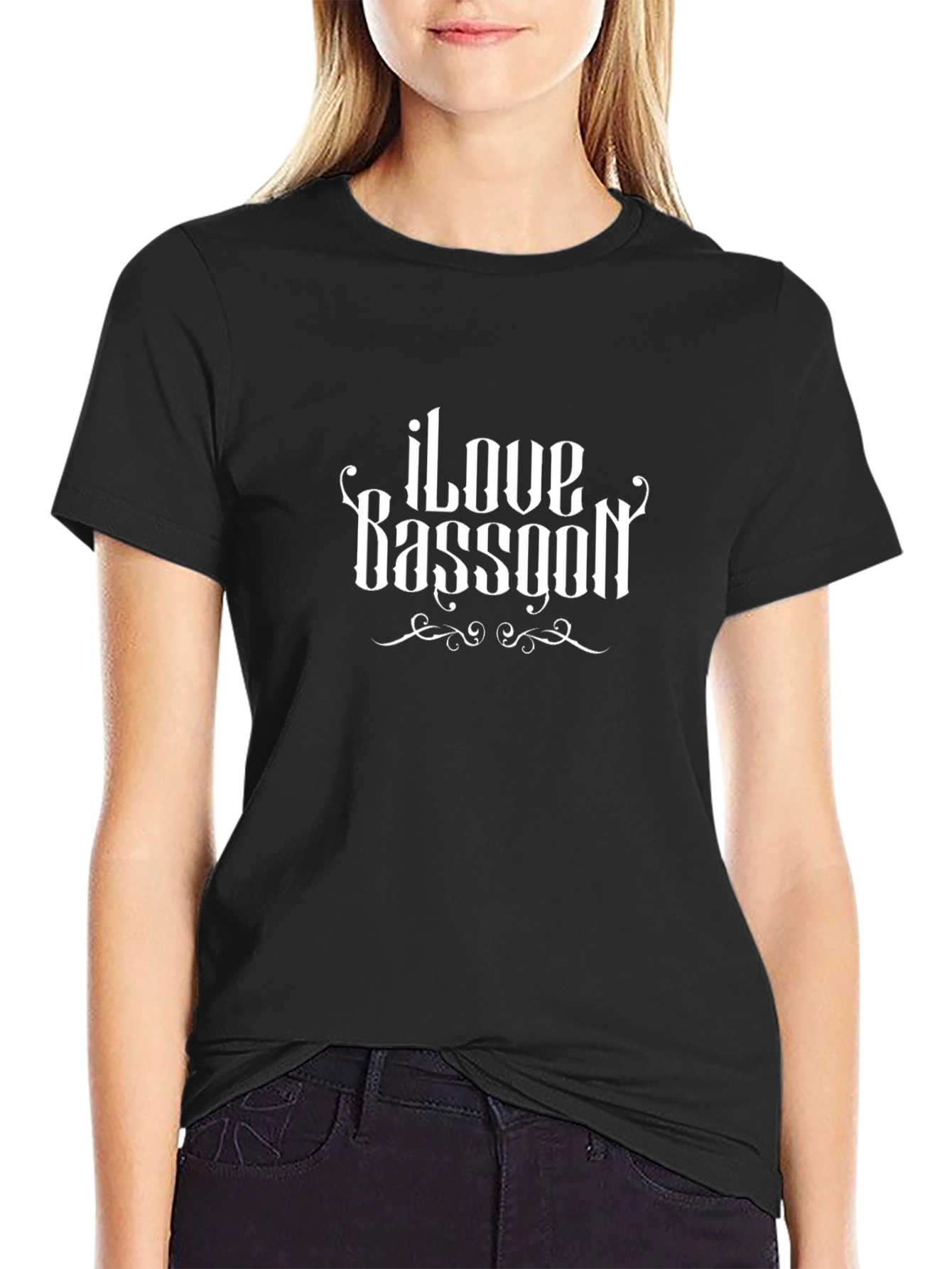 I Love Bassoon Black T-Shirt