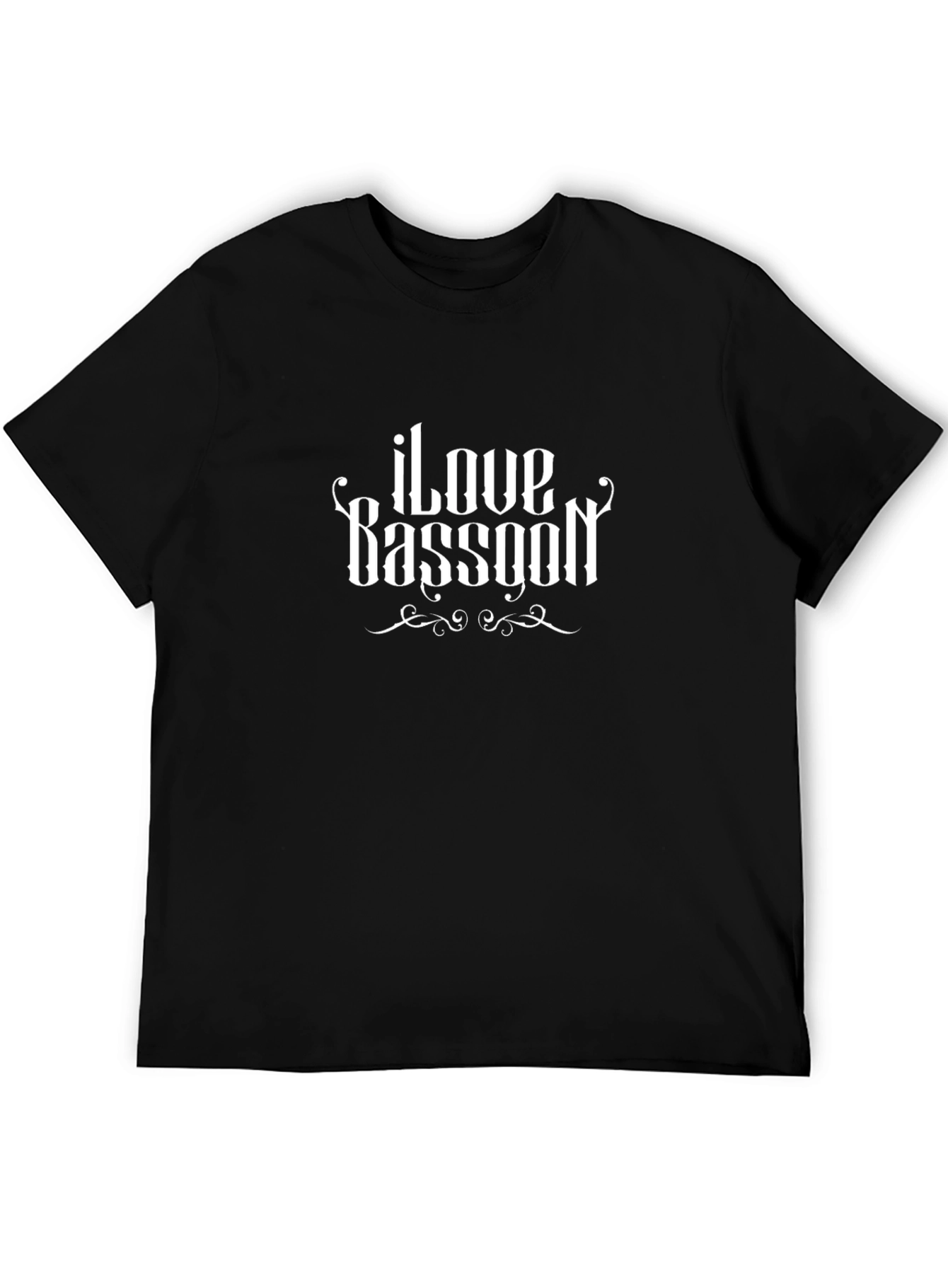 I Love Bassoon Black T-Shirt