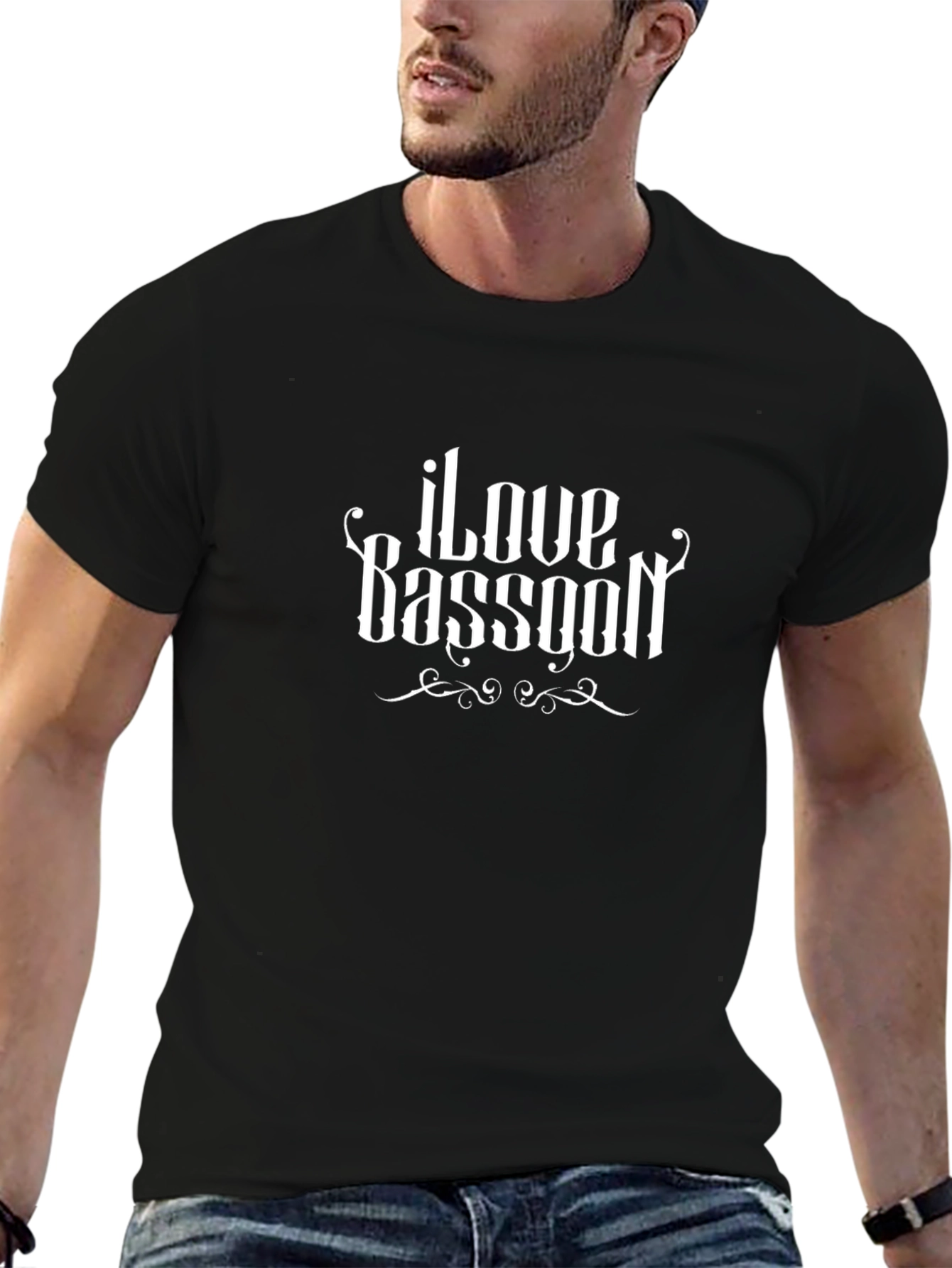 I Love Bassoon Black T-Shirt