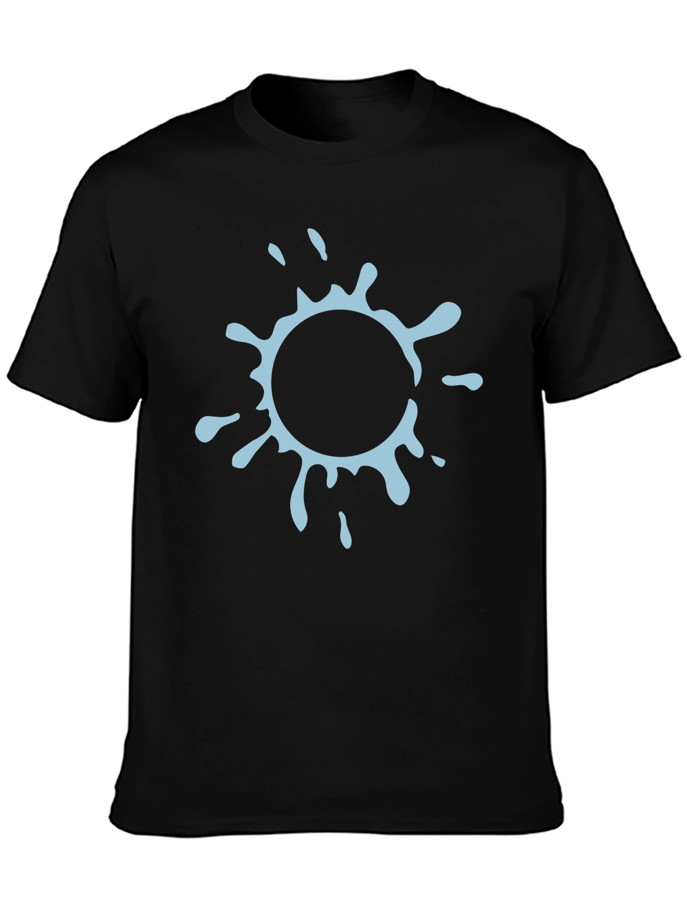Cool Splash Graphic Black T-Shirt