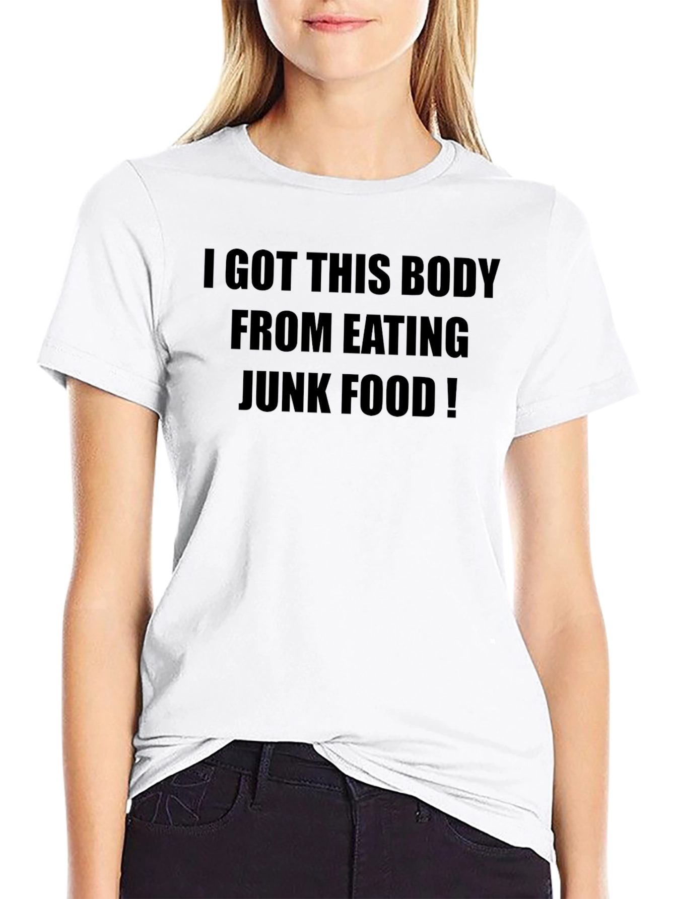 Junk Food Body Tee - Humorous Graphic T-Shirt